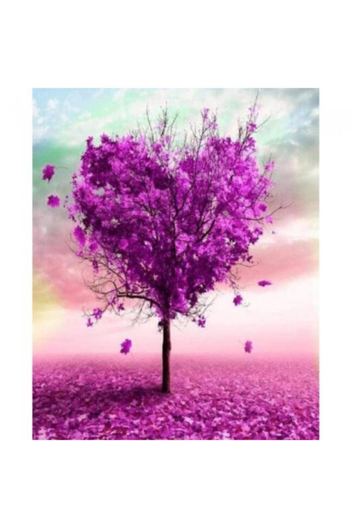 Fupe Shop Aşk Ağacı Sayılarla Boyama Seti Kasnaklı 70 X 90 Cm