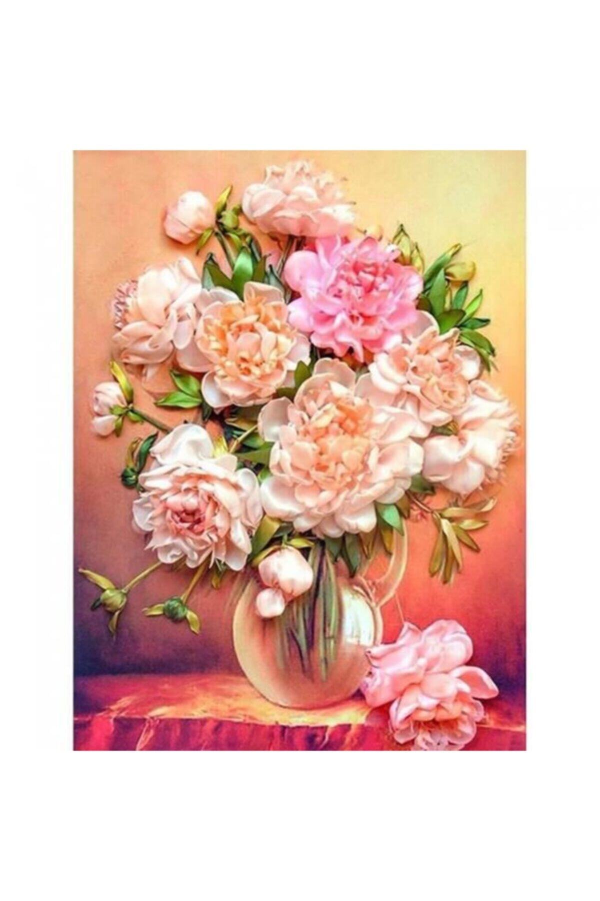 Fupe Shop Bir Demet Sakayık Renkli Sayılarla Boyama Seti Kasnaklı 70 X 90 Cm