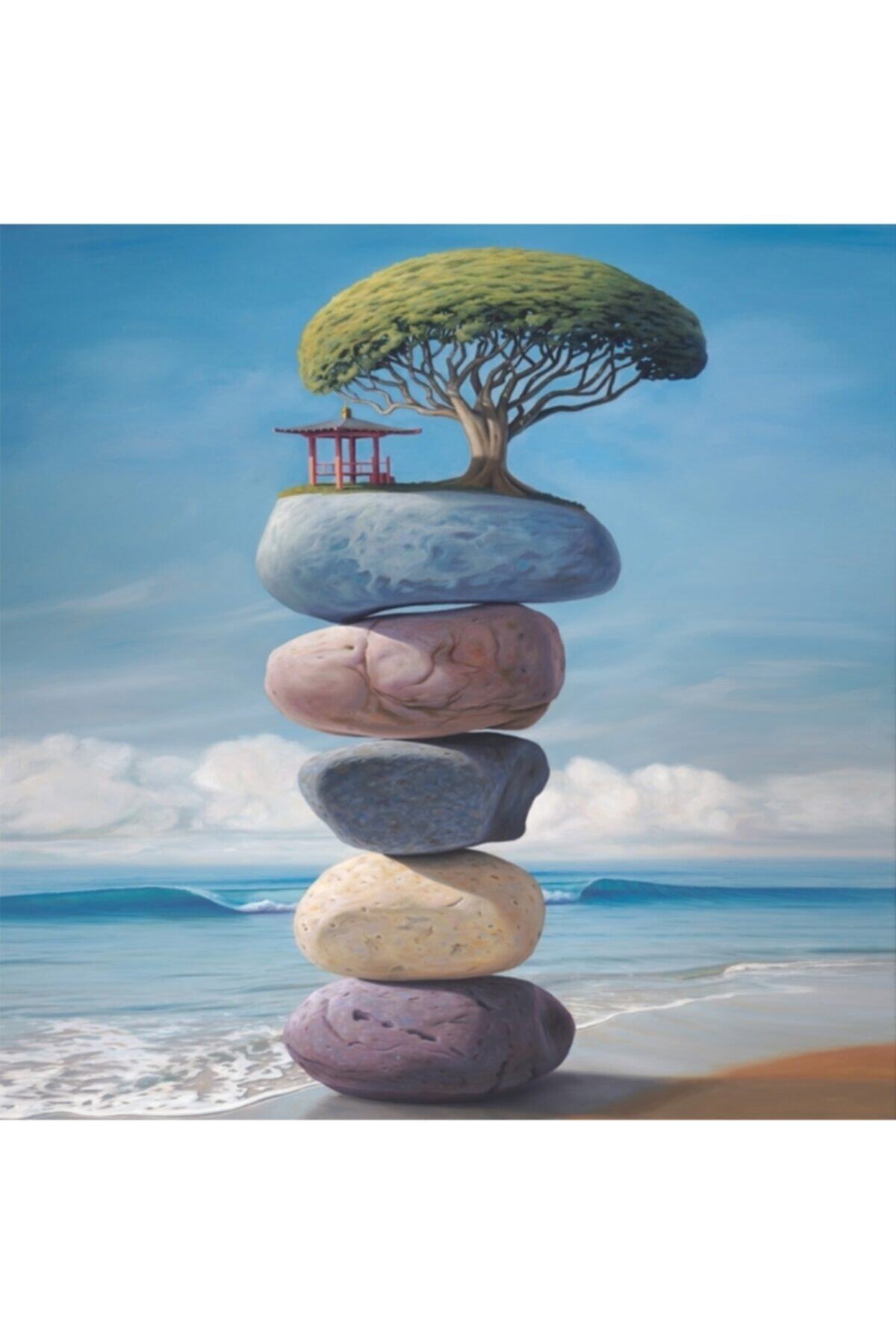 Fupe Shop Huzurlu Yaşamak Sayılarla Boyama Seti Kasnaklı 90 X 110 Cm