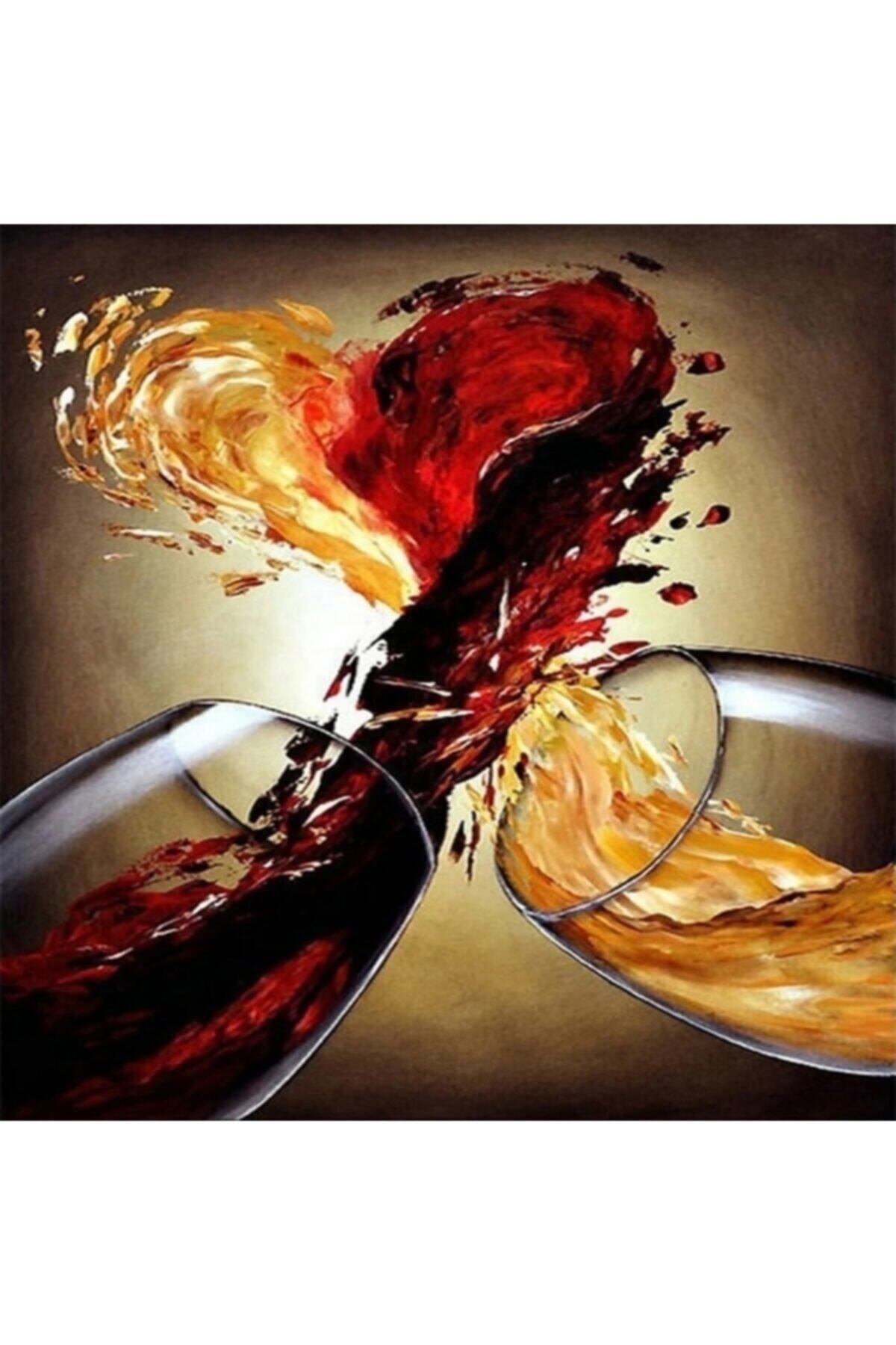 Fupe Shop Iki Kadeh Sayılarla Boyama Seti Kasnaklı 60 X 75 Cm
