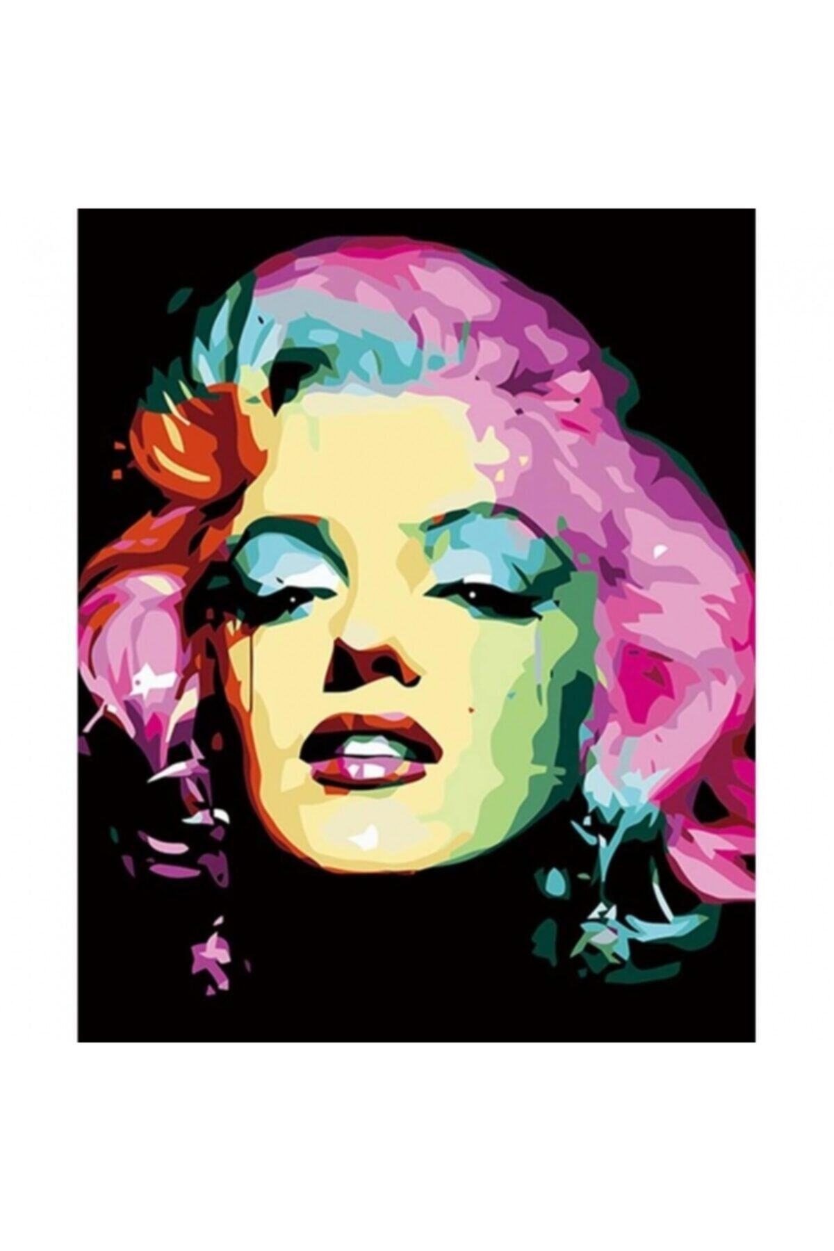 Fupe Shop Marilyn Monroe Renkli Sayılarla Boyama Seti Kasnaklı 70 X 90 Cm