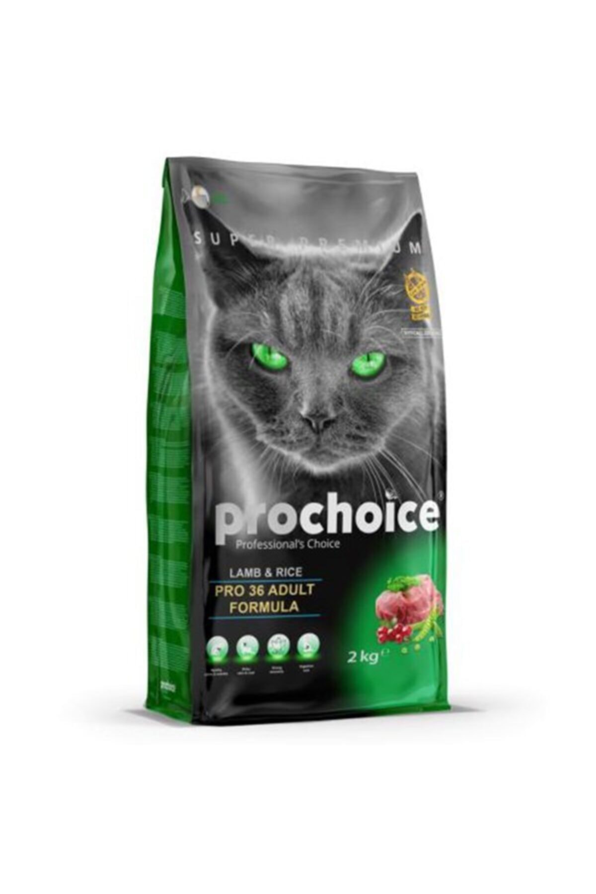ProChoice Pro Choice Pro 36 Kuzu Eti Ve Pirinçli Yetişkin Kedi Maması 2kg