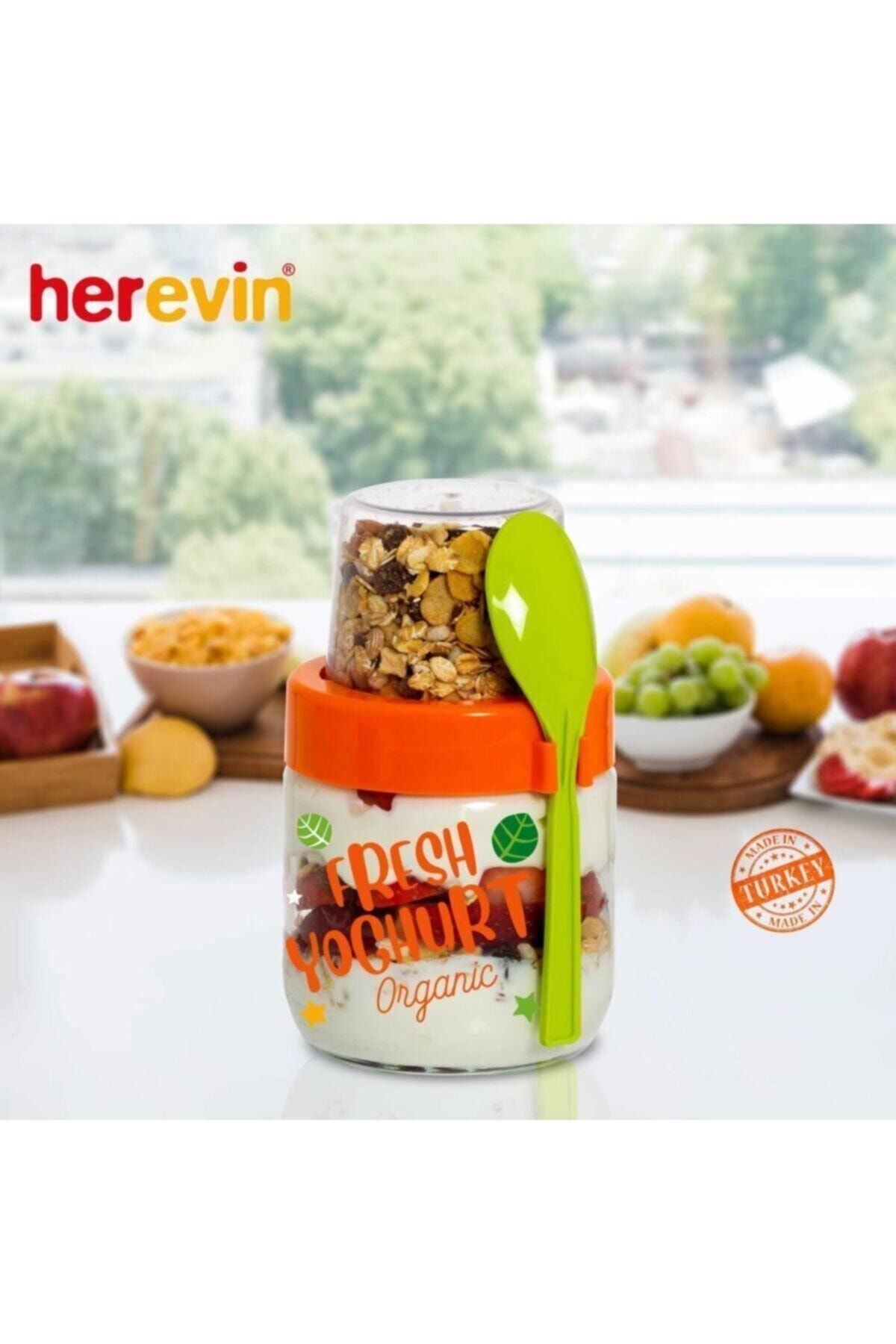 Herevin 425 Cc Ananas Desenli Cam Müsli Ve Yoğurt