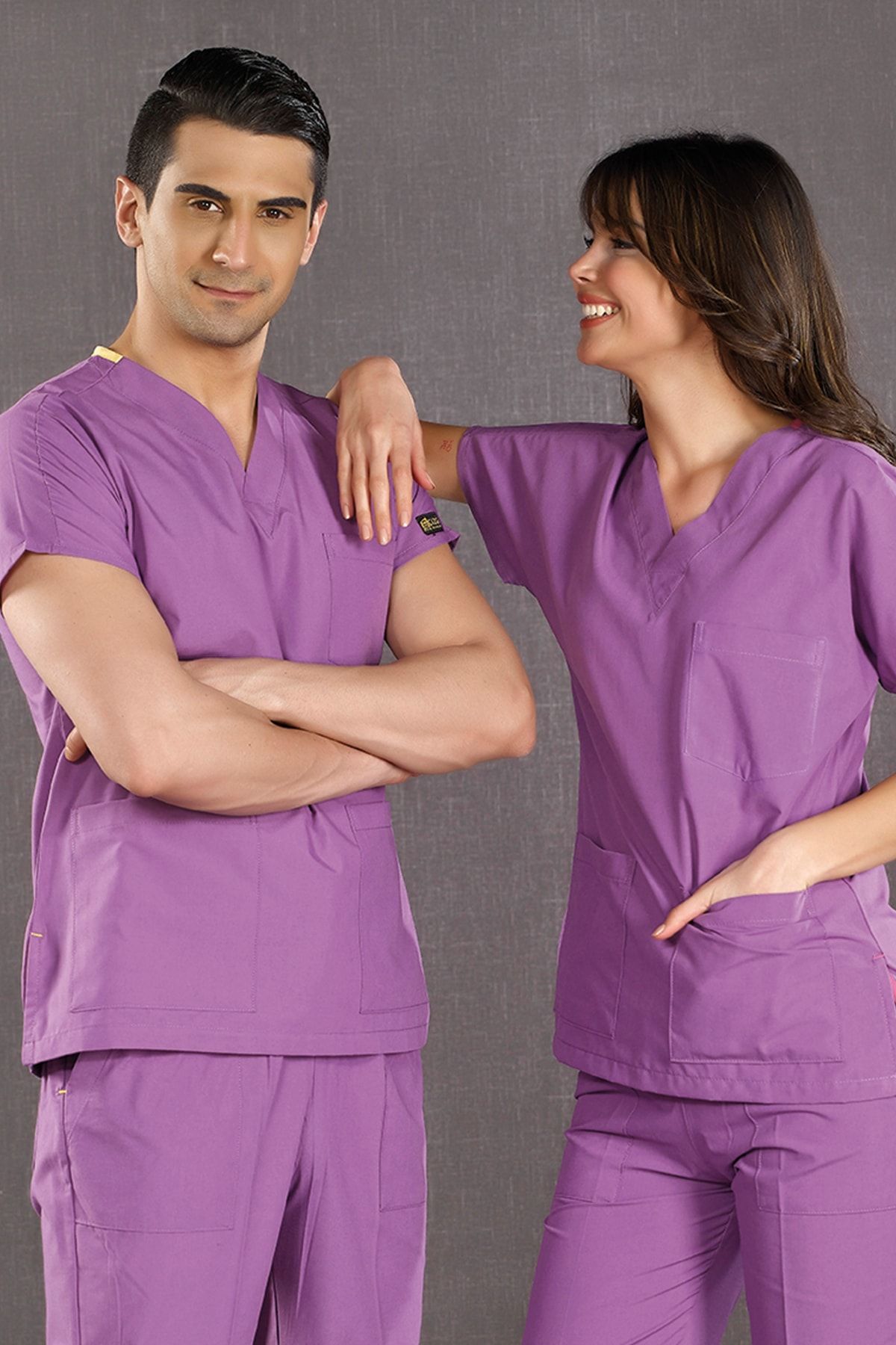 ÇİZGİ MEDİKAL Dr Greys Terikoton Takım (ince Kumaş)-mor