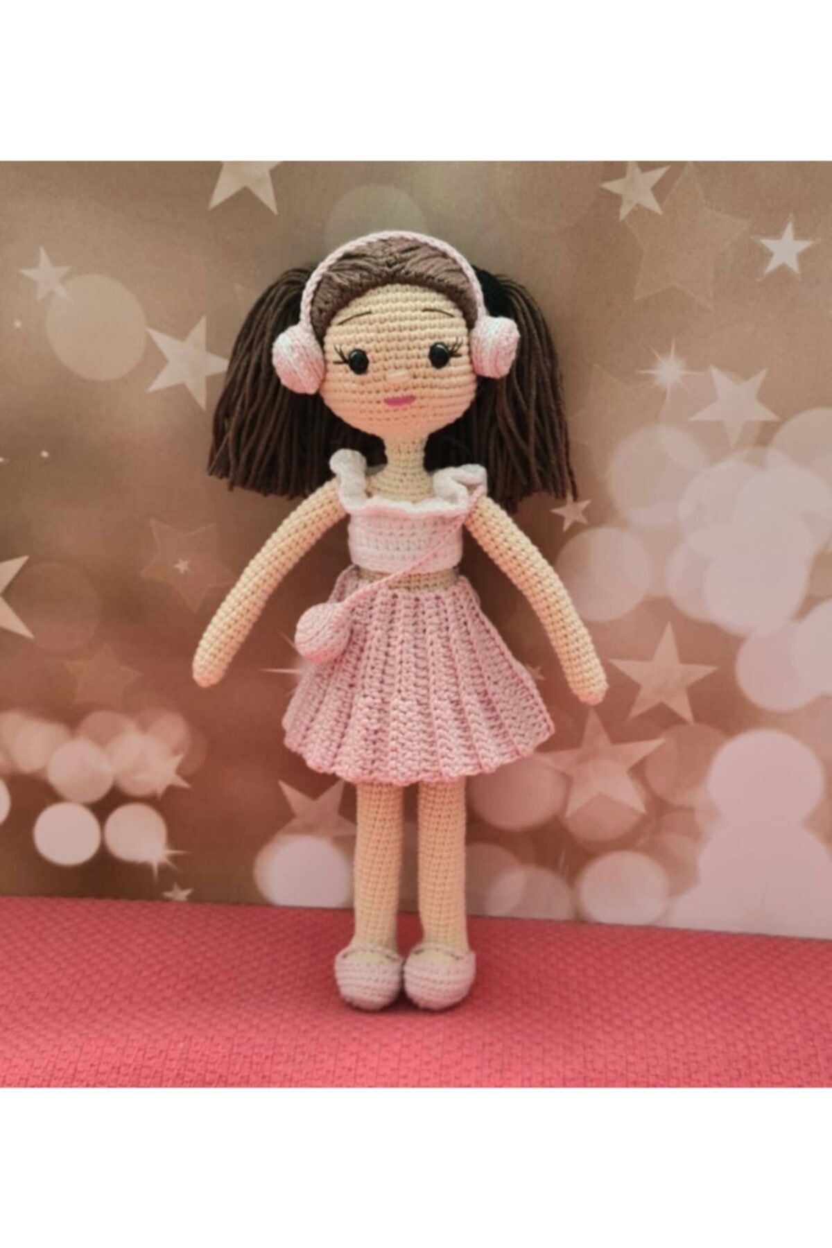 TOYSCİTY Pembe Albeni Bebek Organik Örgü Oyuncak