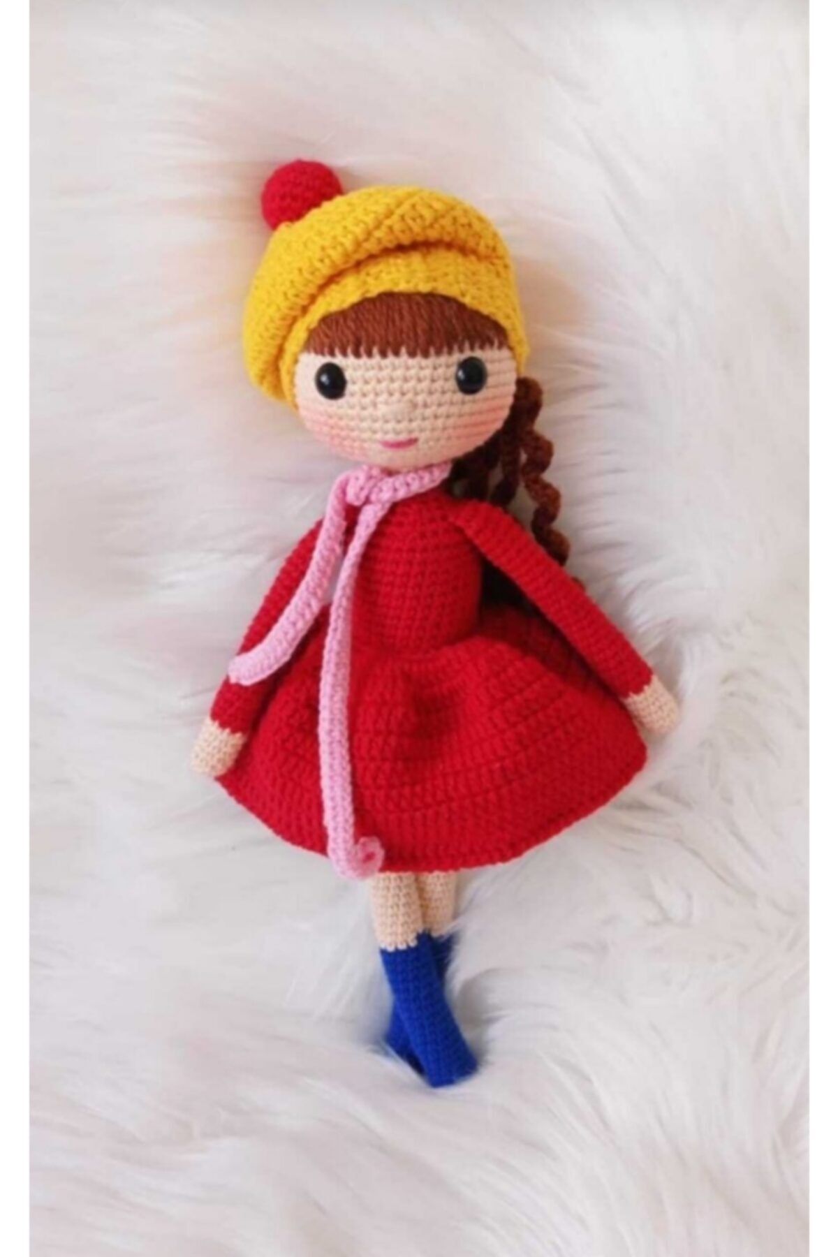 TOYSCİTY Bordo Narin Bebek Organik Örgü Oyuncak