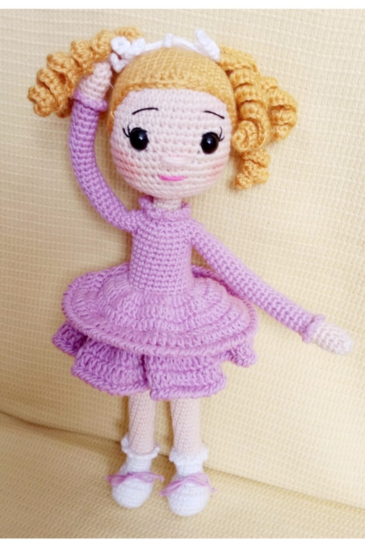 TOYSCİTY Lila Tanyel Bebek Organik Örgü Oyuncak