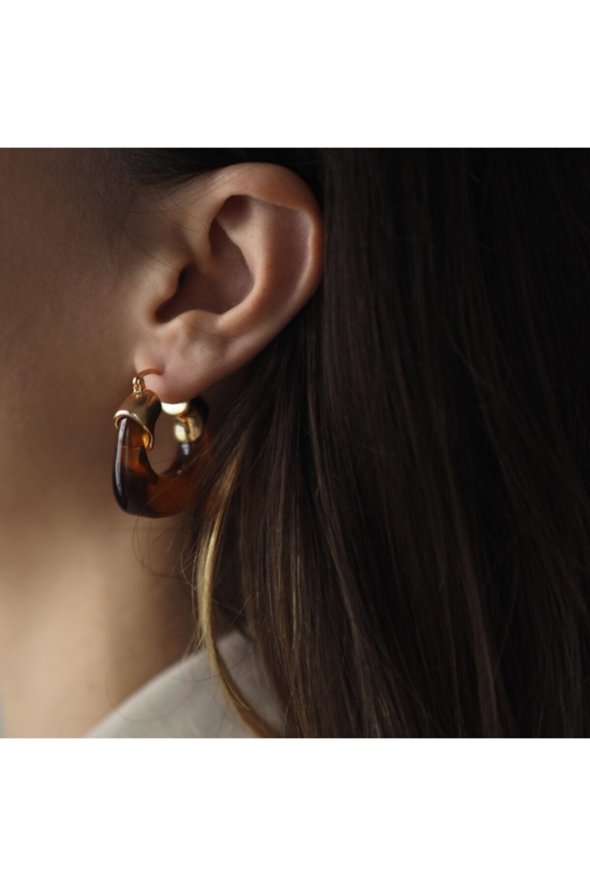 Neuve Jewelry Tanzanya Earrıng Brown