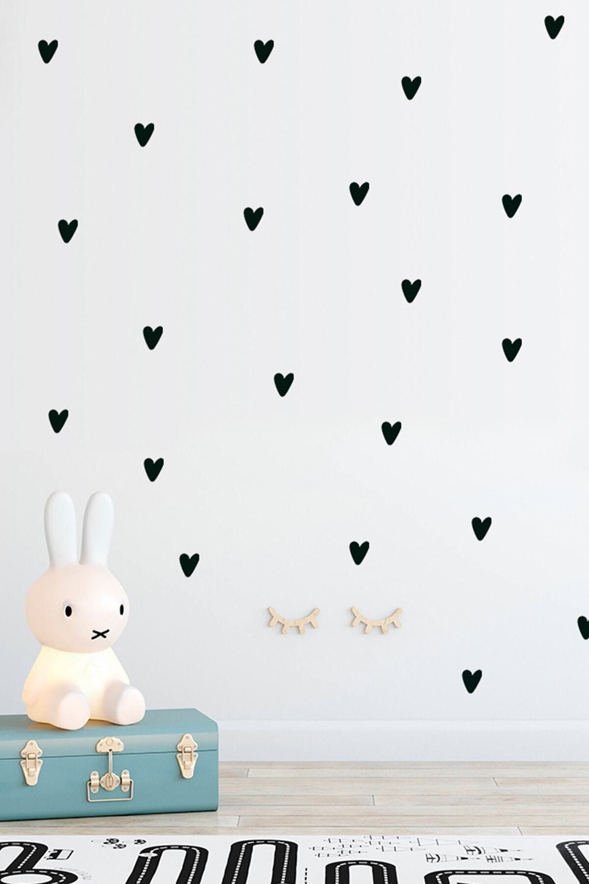 fekarehome Kalp Şeklinde Sticker Çocuk Odası Sticker - 120 Adet