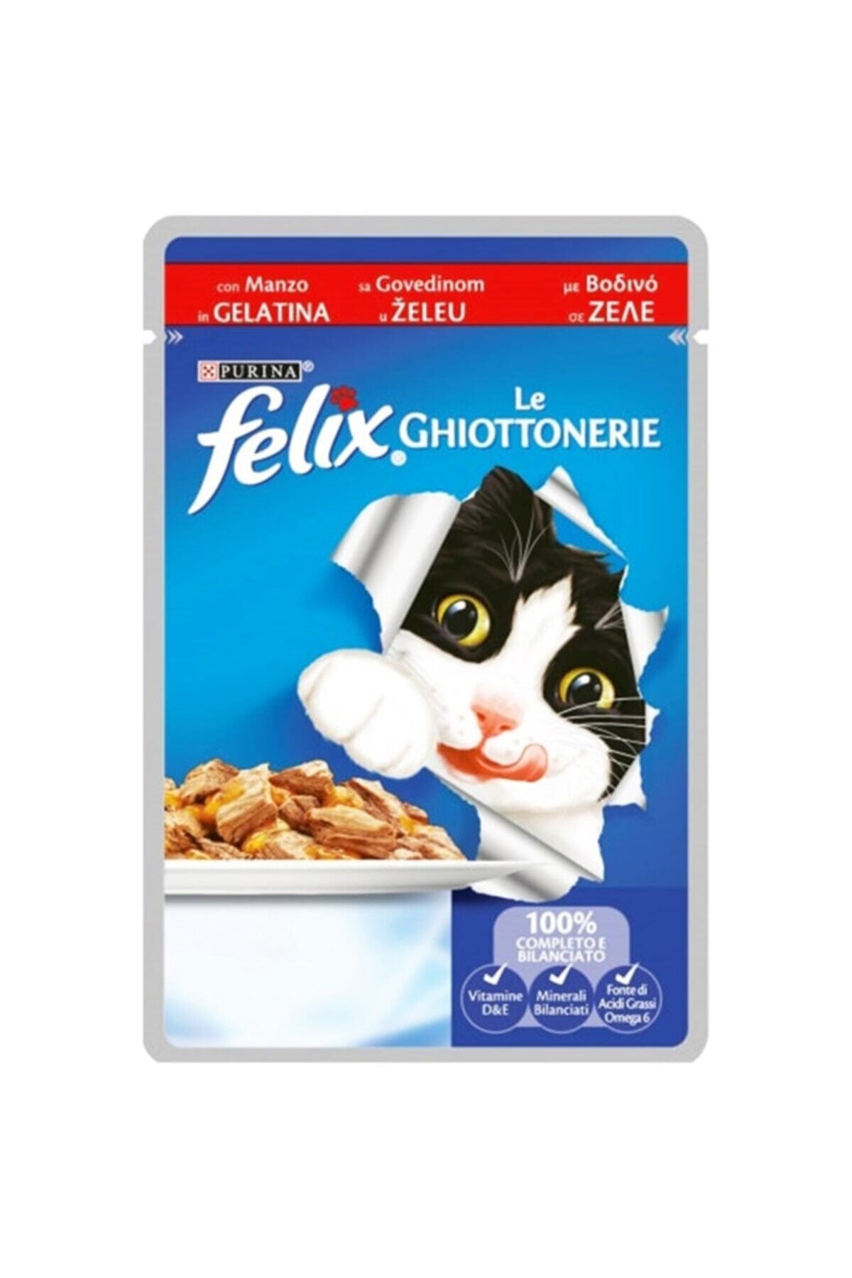 Purina Felix Junior Sığır Etli Pouch Konserve Yavru Kedi Maması 100 gr 12 Adet