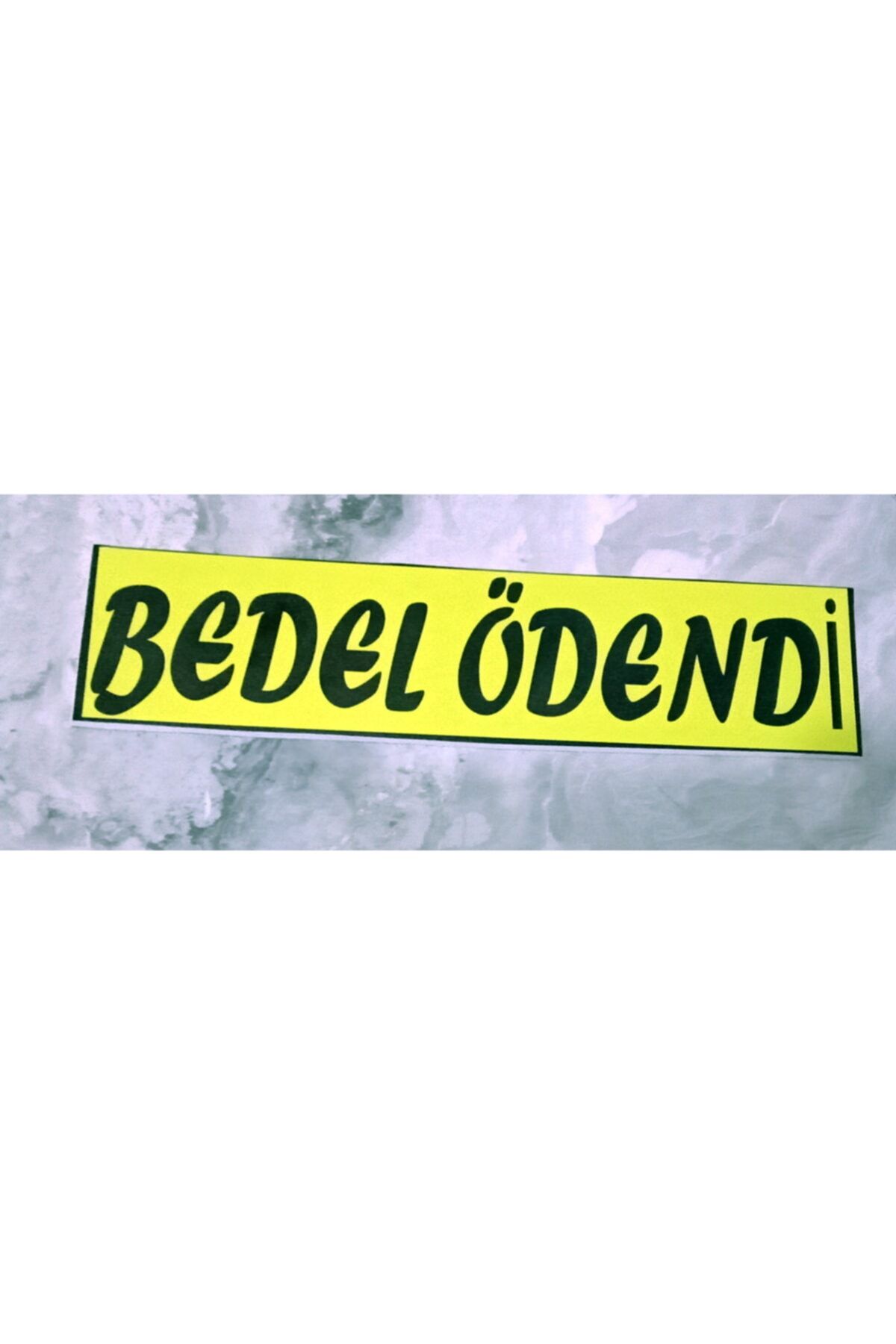 Espro Bedel Ödendi Dekor Plaka Lehva Oto Cam Süsü Sarı Plkes