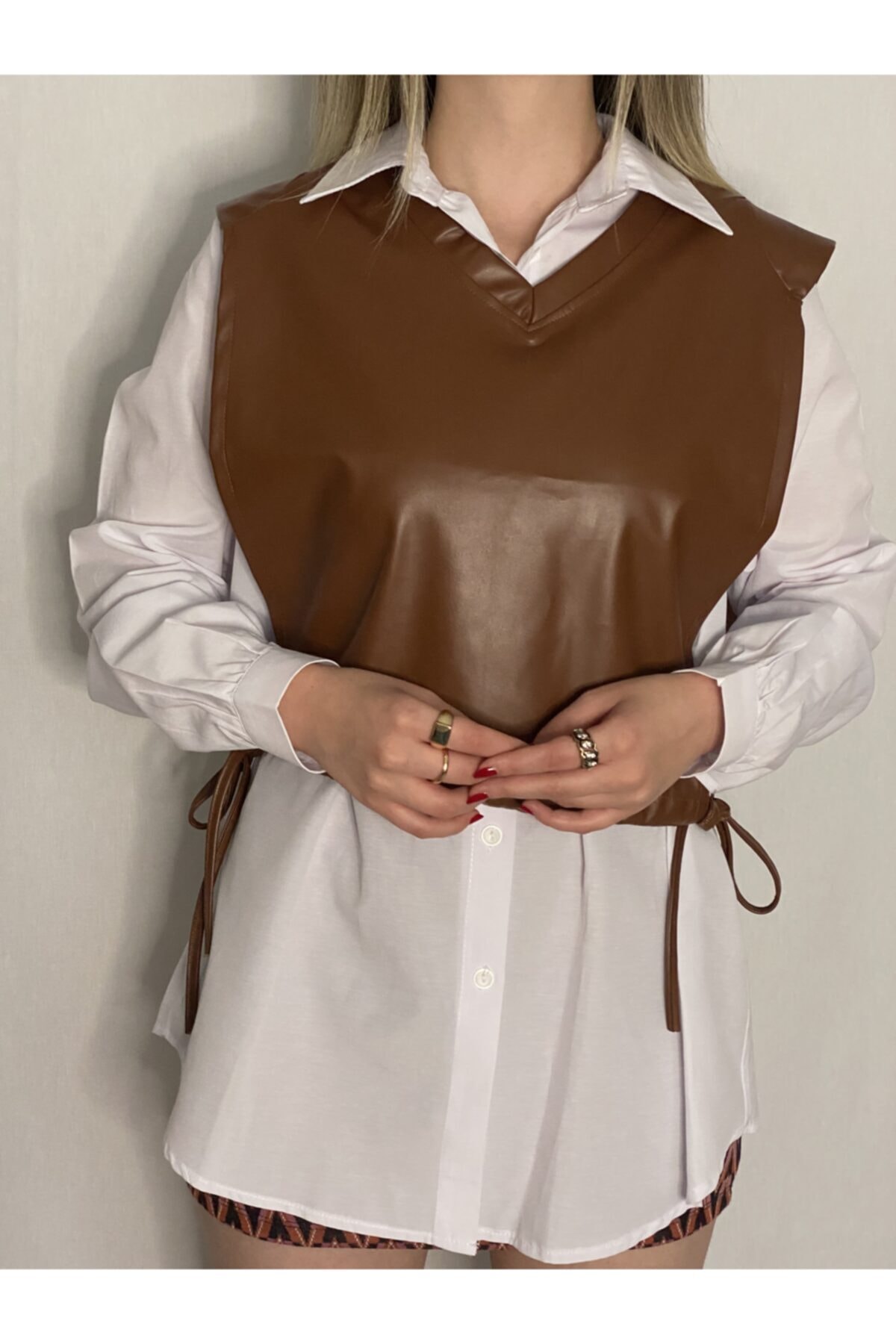 betupia Deri Süveter