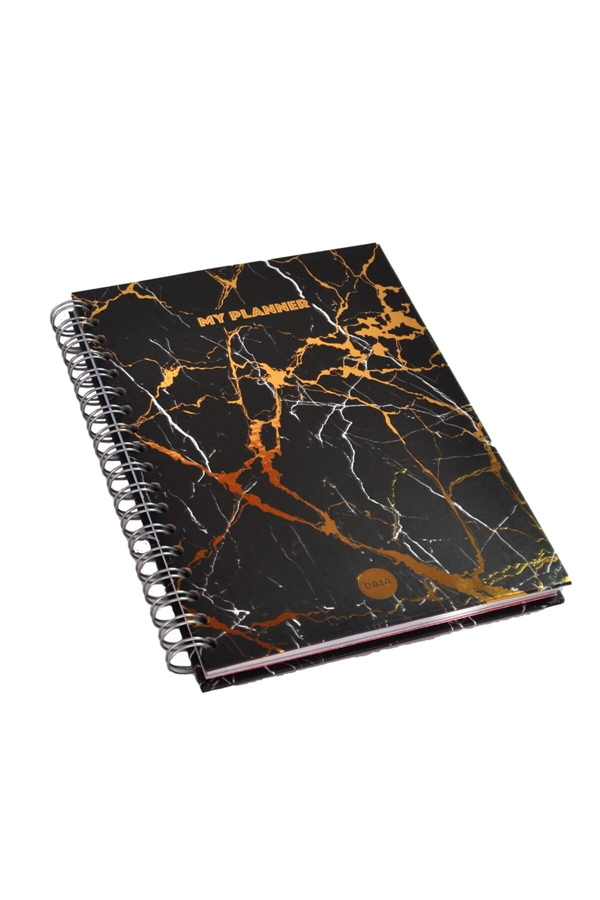 Planner My Siyah Gold Mermer Desenli Ajanda
