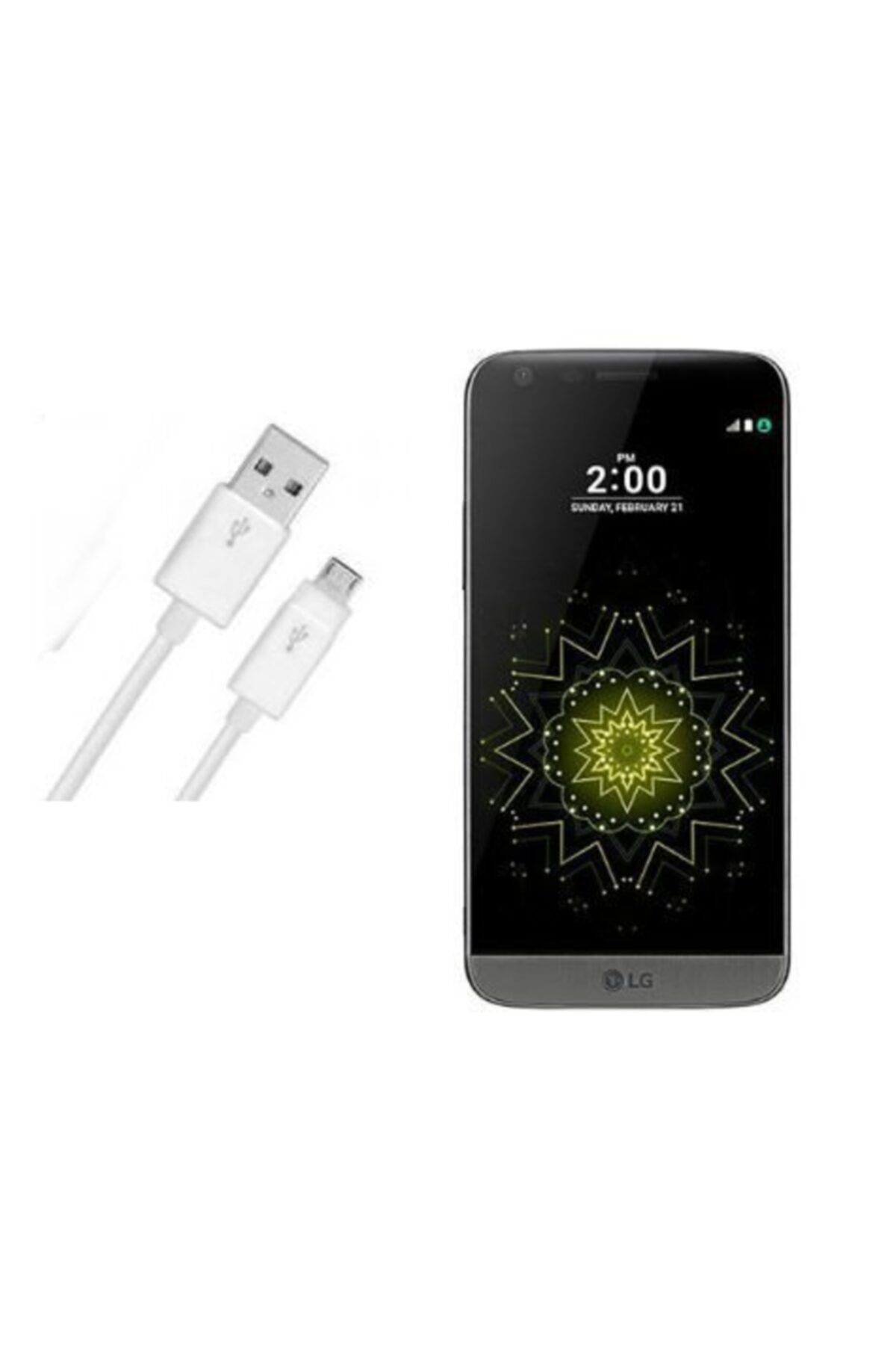 ZAVANSA Lg G5 Uyumlu Şarj Data Kablosu Beyaz