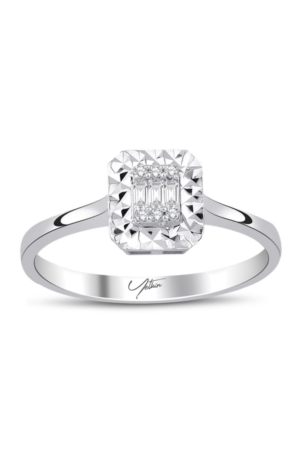 Yetkin Diamond 0.07 Karat Pırlanta Baget Yüzük