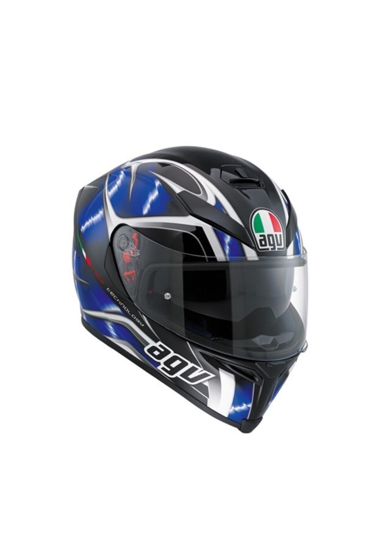 AGV K5 S Multi Plk Hurricane Siyah Mavi Beyaz Kapalı Kask