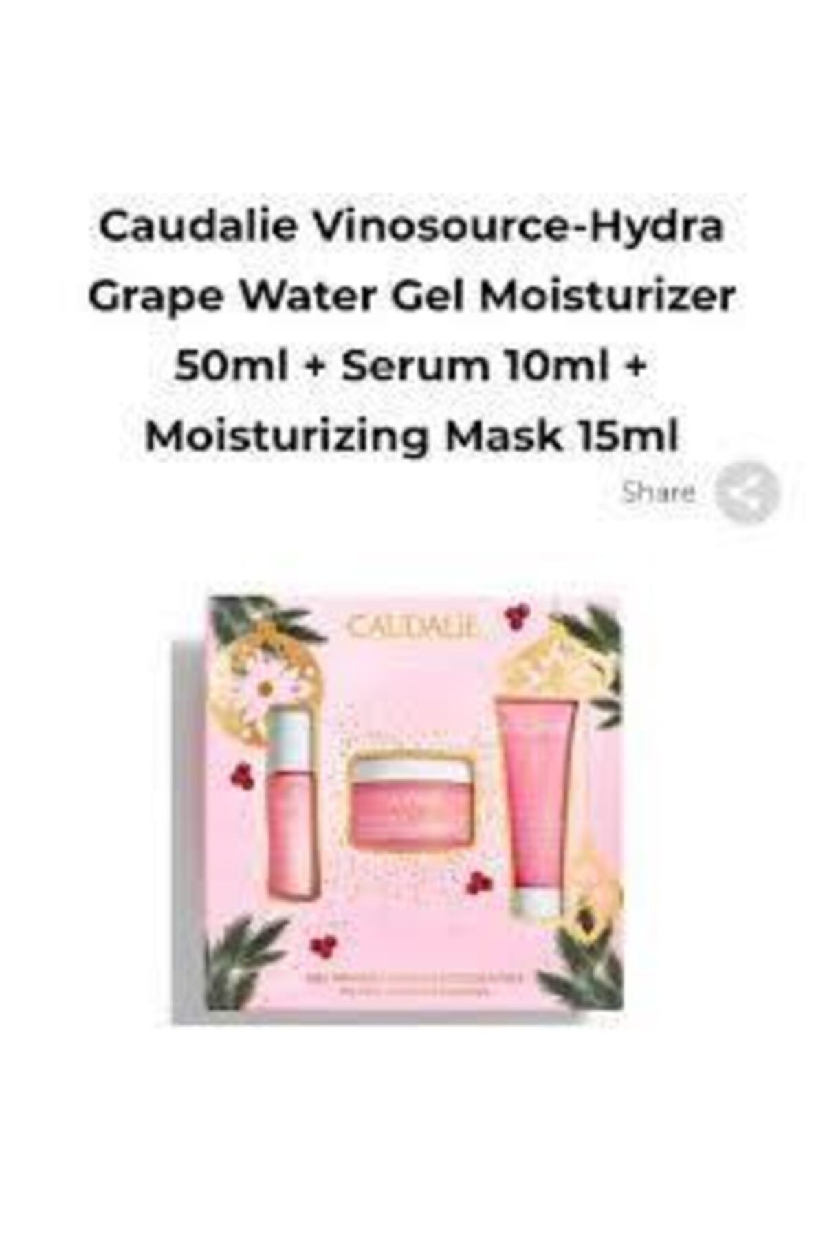 Caudalie Vinosource Hydra Set Serum Cream 50 Ml + Sos Serum 10 Ml + Moisturizing Mask 15 Ml