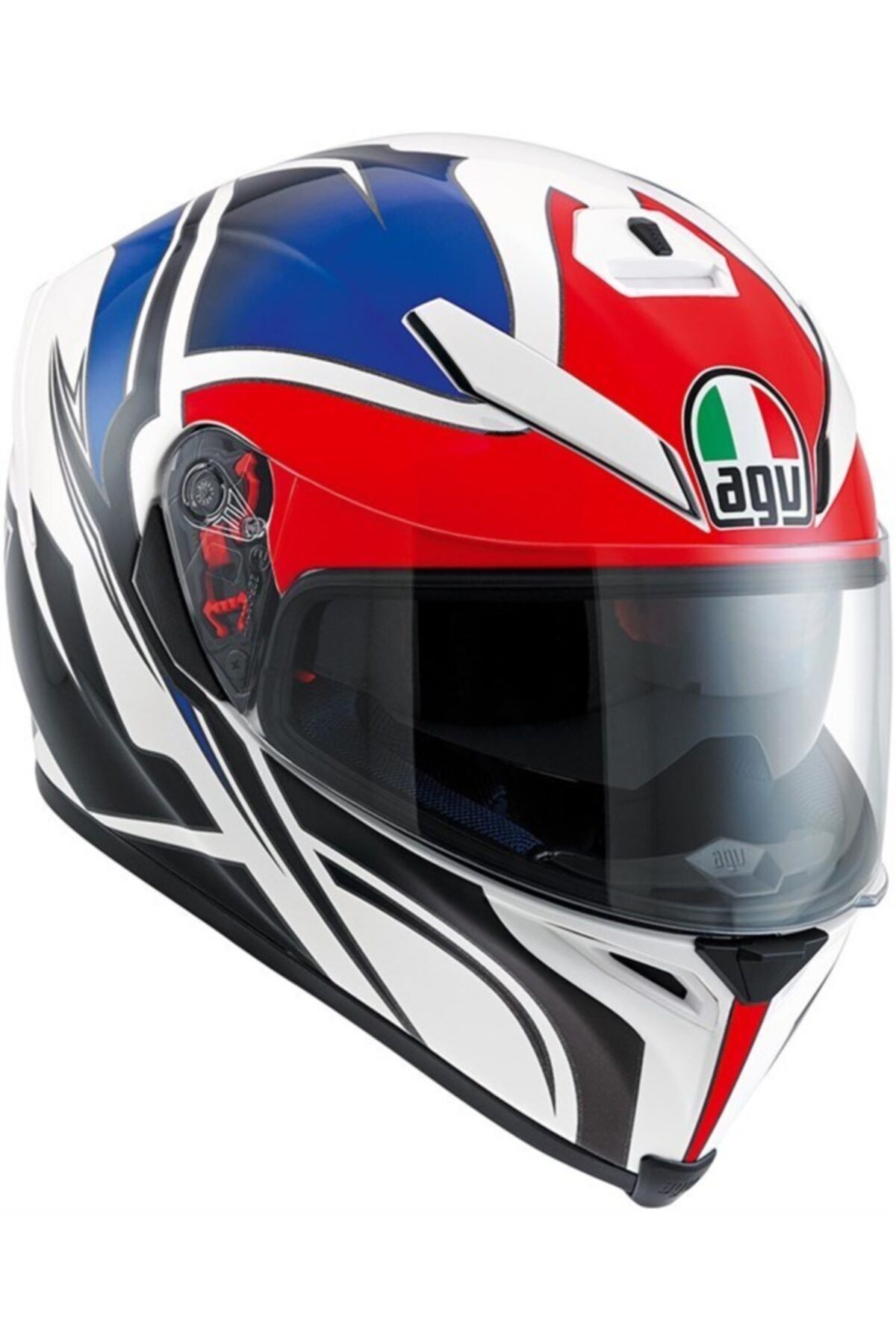 AGV K5 Multi Roadracer Beyaz Kırmızı Mavi Kapalı Kask