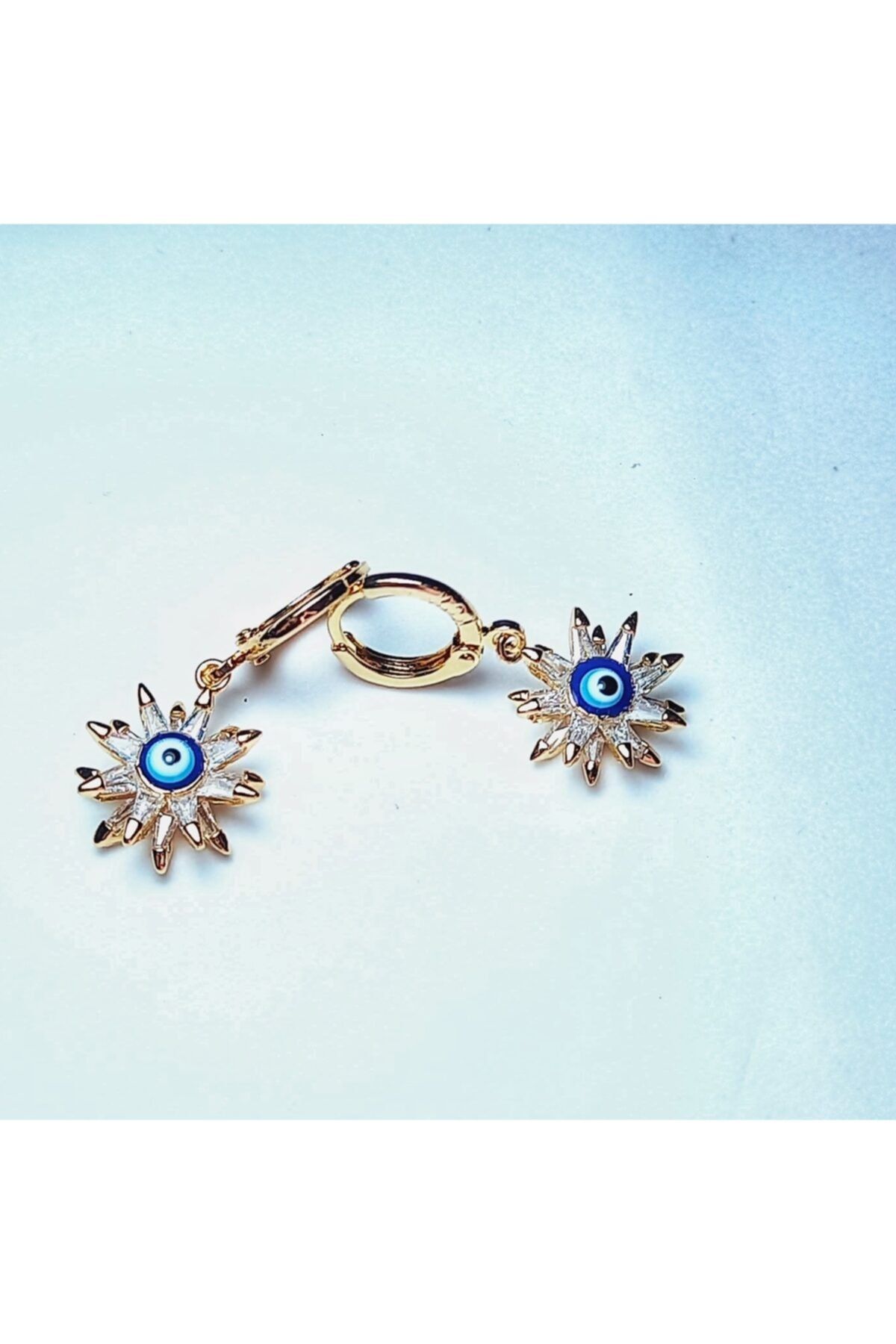 YSX JEWELRY Celik Nazar Boncuklu Kupe