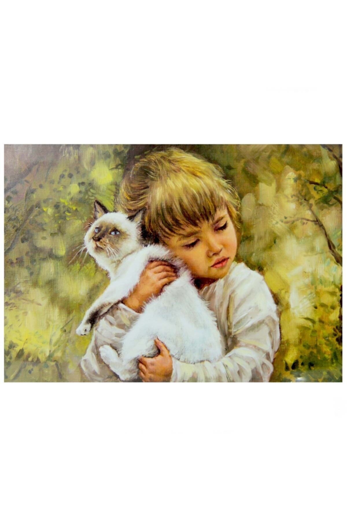 Burnis Toy Gerçek Çocuk Ve Kedi 500 Parça Puzzle 99