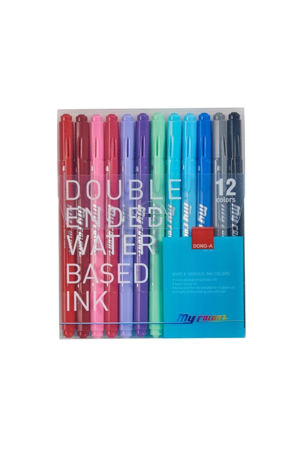 DongA My Color 2 Çift Taraflı Keçeli 12 Renk Set