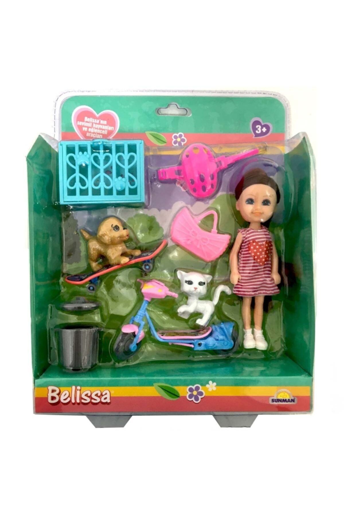 Burnis Toy Kampanya Belissa'nın Sevimli Hayvanları Ve Eğlenceli Araçları Bebek Seti Fırsat