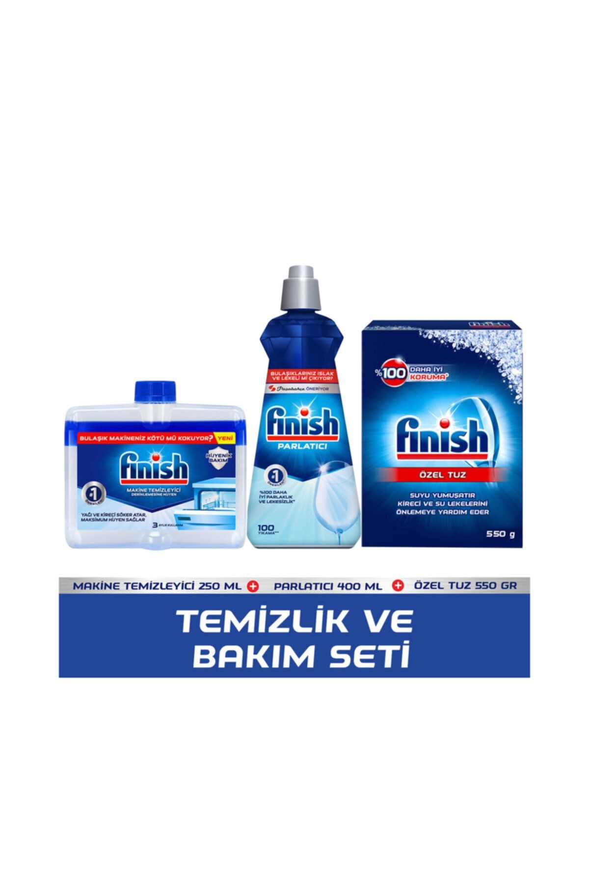 Finish Temizlik Ve Bakım Seti (parlatıcı+makine Temiz.+tuz)