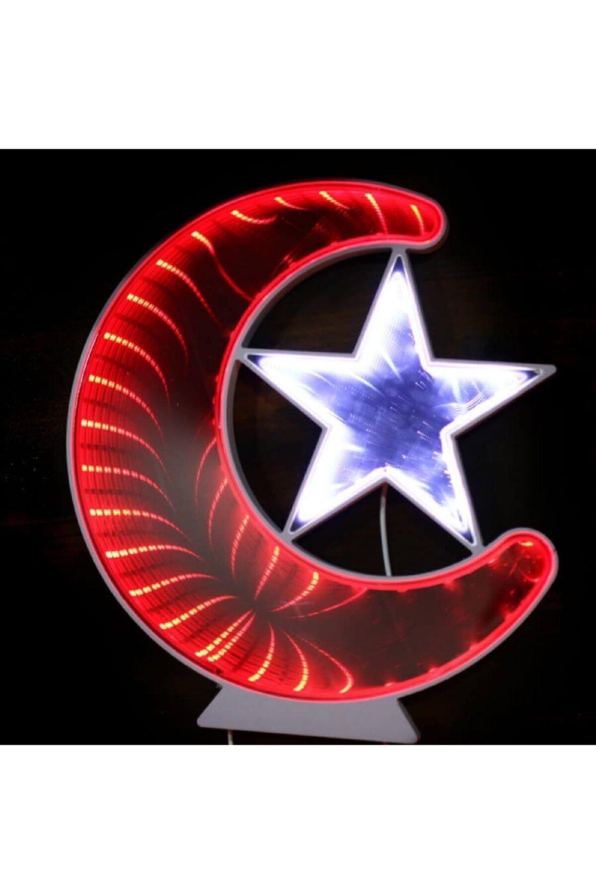 İnançStore Ay Yıldız Işık Pano Türk Bayrağı Dekoratif Güçlü Şerit Led