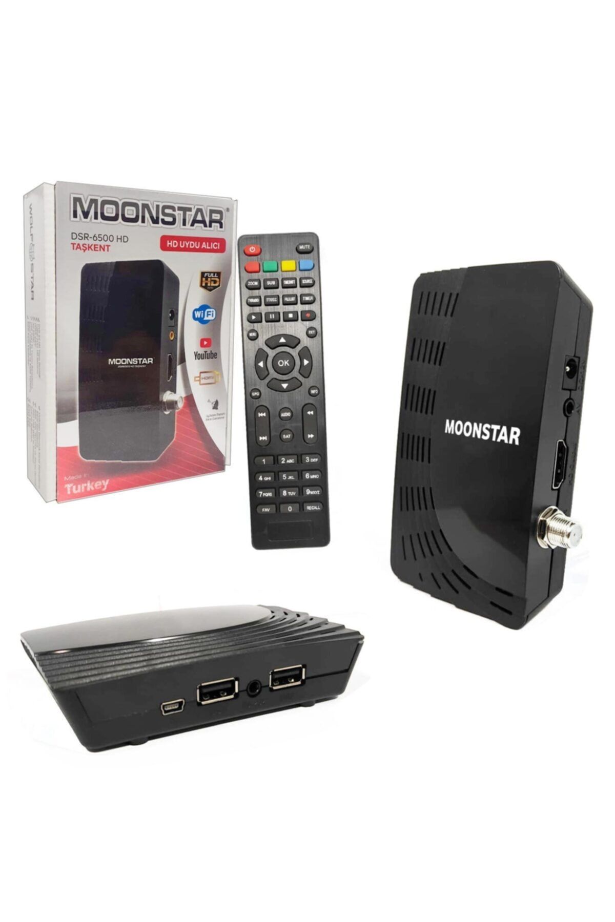 Moonstar Uydu Alıcı Mini Full Hd Wifi Youtube 2xusb Taşkent Dsr-6500hd