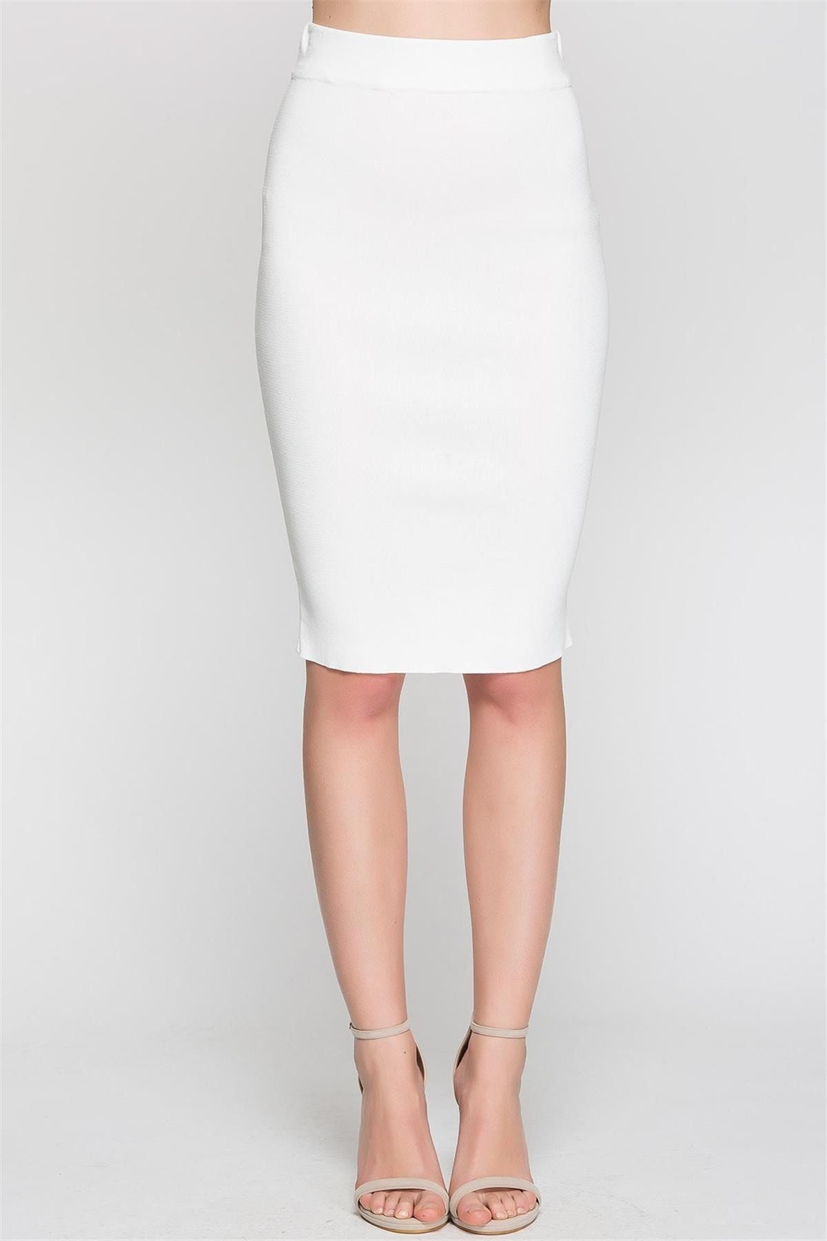 DELİ DOLU MODA Bel Lastikli Kalem Etek