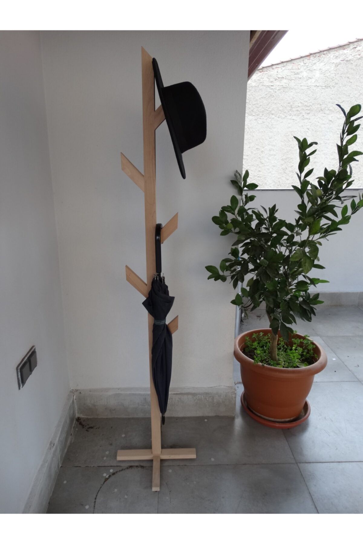 Ahsp Nestwood Masif Gürgen Ağacı Kerestesi Ham Ve Doğal Dekoratif Ahşap Modern Ayaklı Askılık