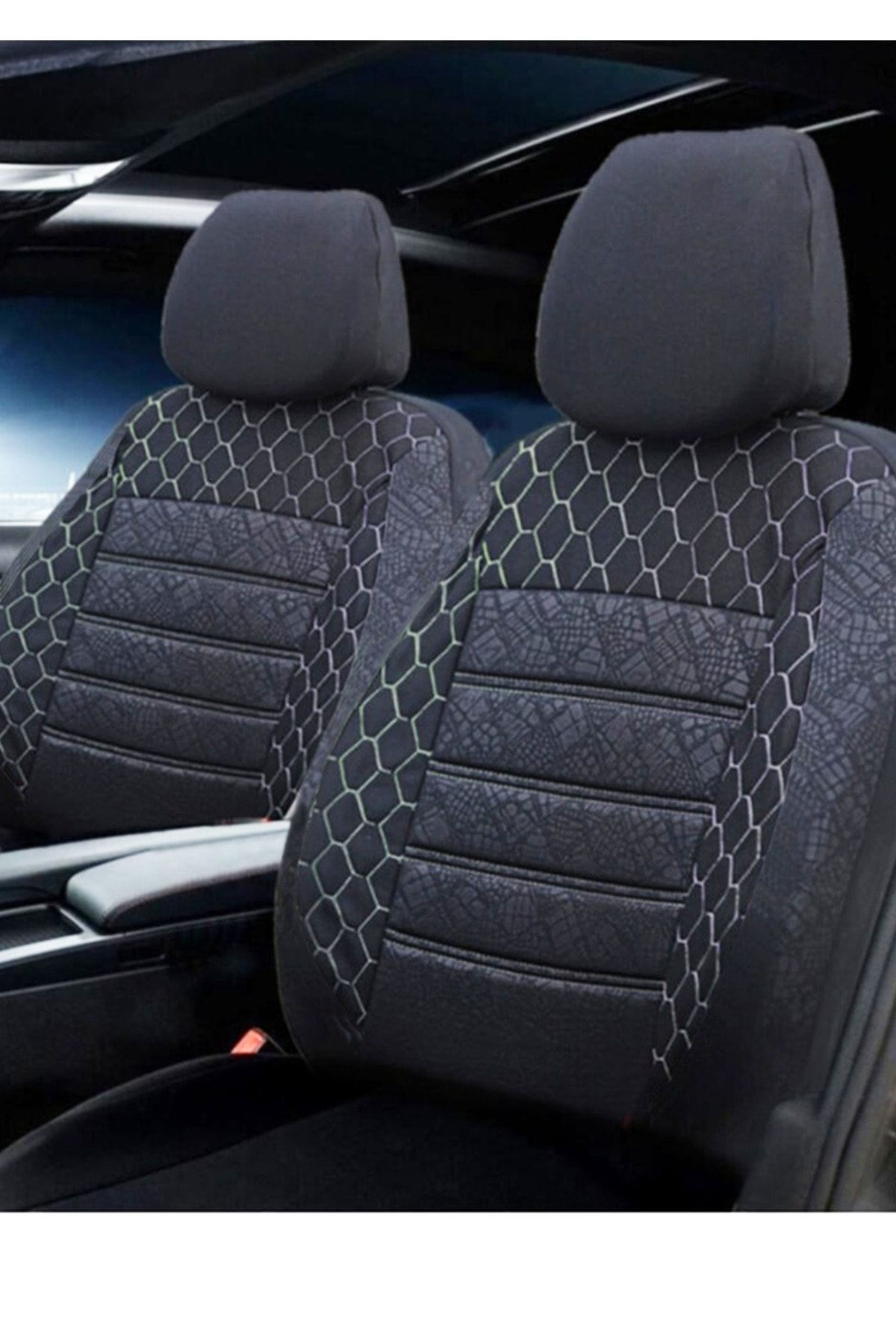 KETHLİNE Hyundai Accent Oto Koltuk Kılıfı Takımı Siyah Universal Araç Koltuk Kılıfı Tam Takım
