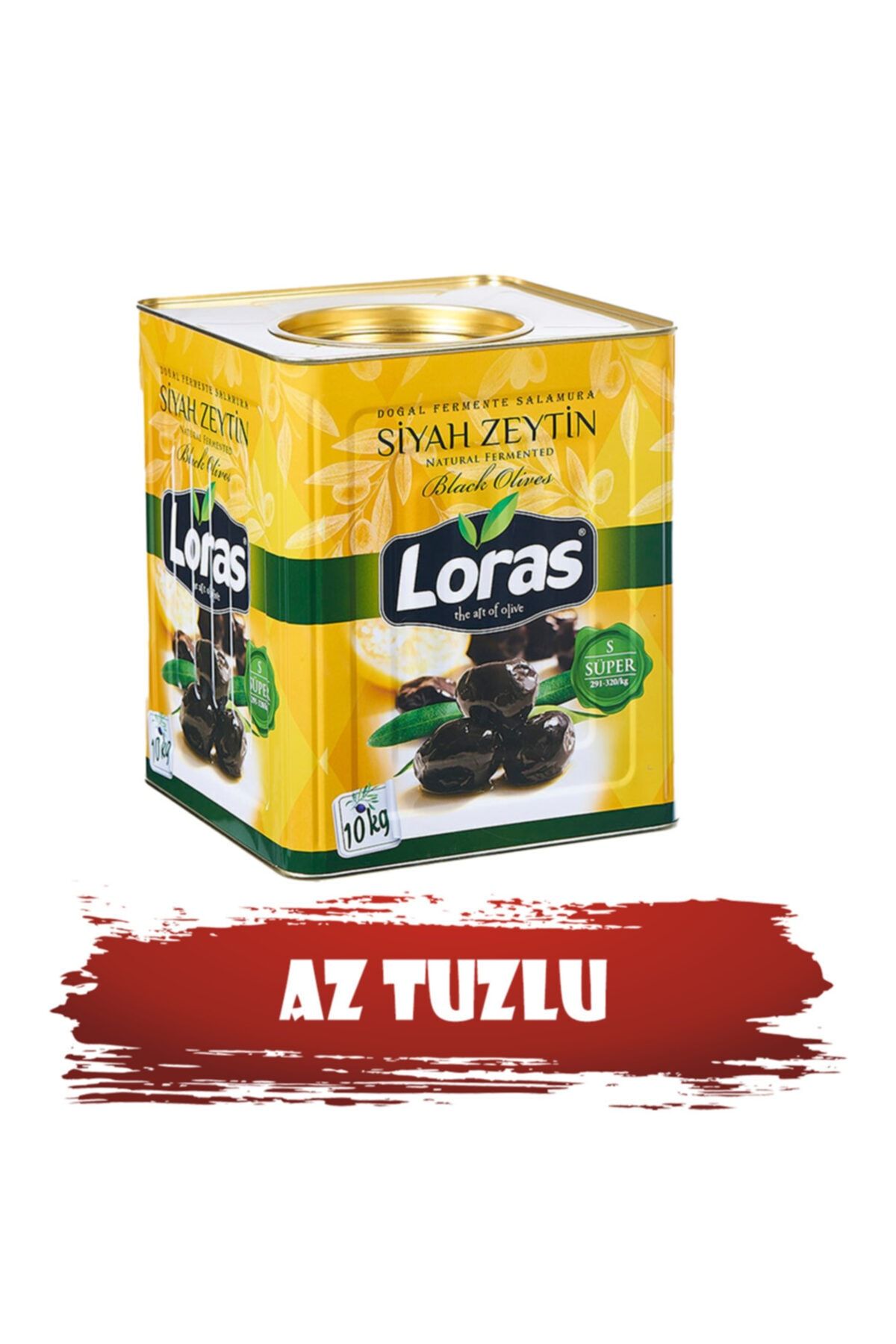 loras zeytin Loras Gemlik Siyah Zeytin Teneke Süper 10.000 Gr (291 - 320)