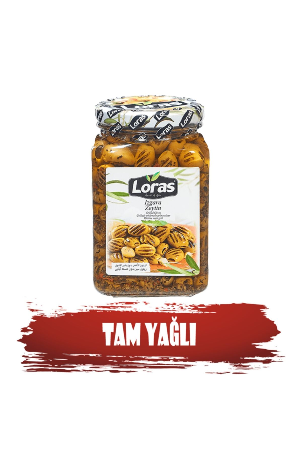 loras zeytin Loras Izgara Yeşil Zeytin Cam 850 Gr (201 - 230)