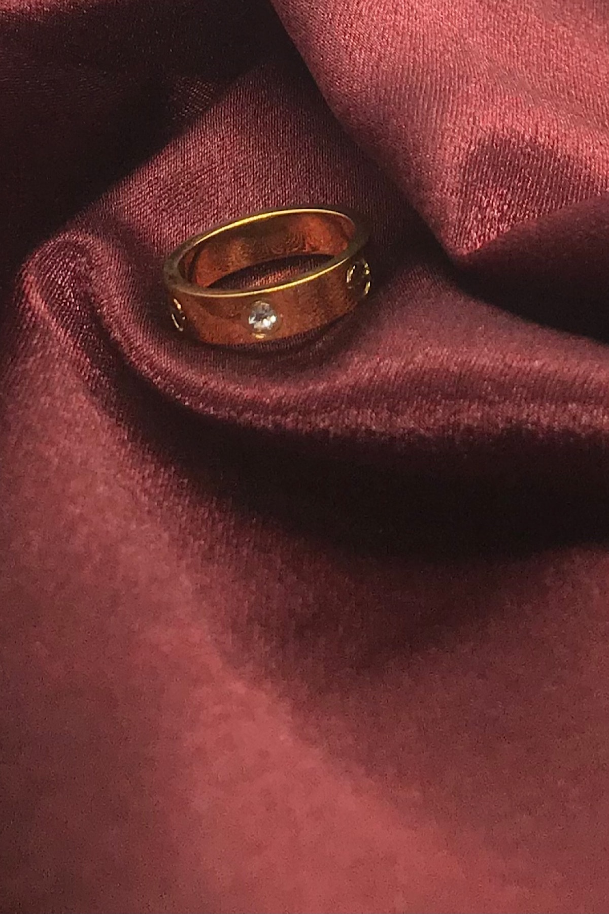 Canrain Aksesuar Cartier Model Gold Altın Kaplama Çelik Yüzük