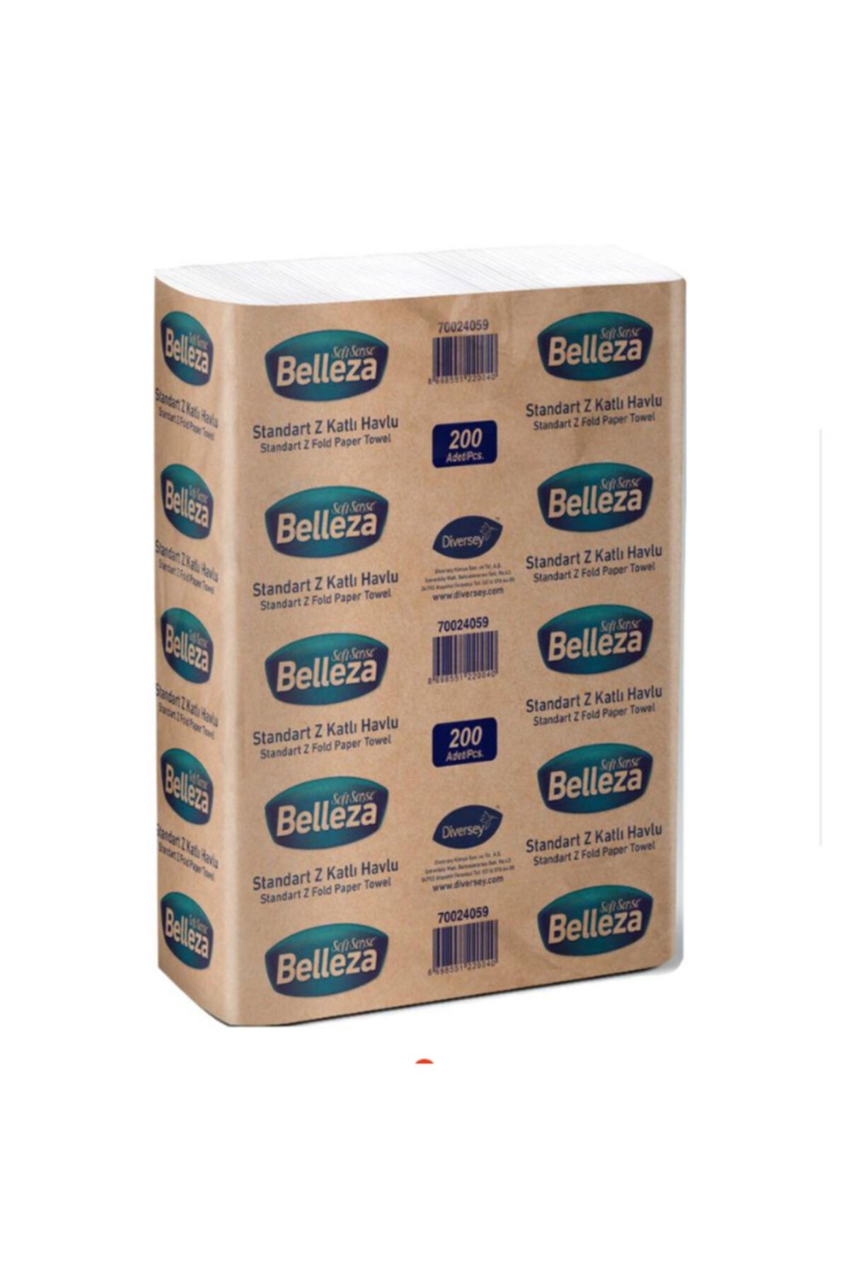 BELLEZA Standart Z Katlama Kağıt Havlu 20,5x21,5 Cm 150' Li 12 Paket 63618 8910982963618