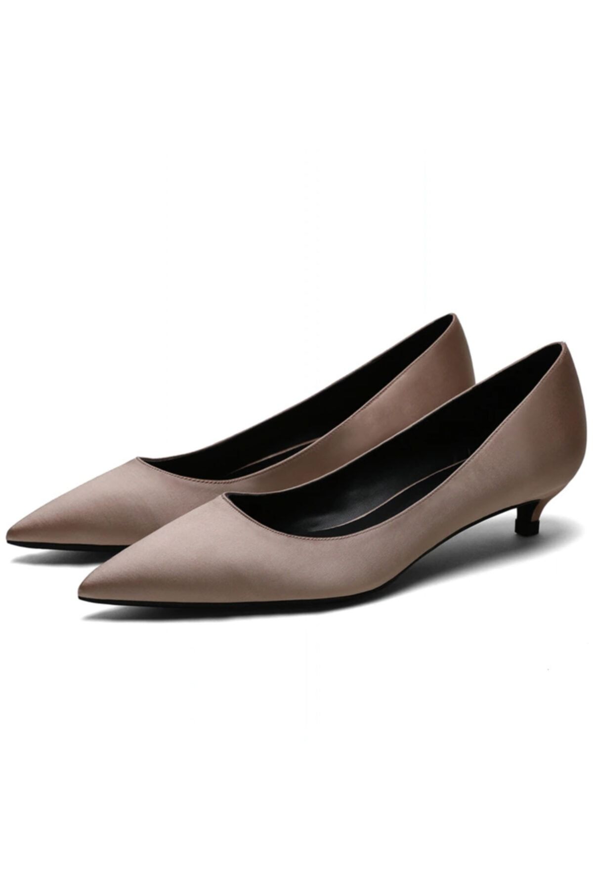 Picky Rose , Gül Kurusu Saten 3cm Topuk Stiletto