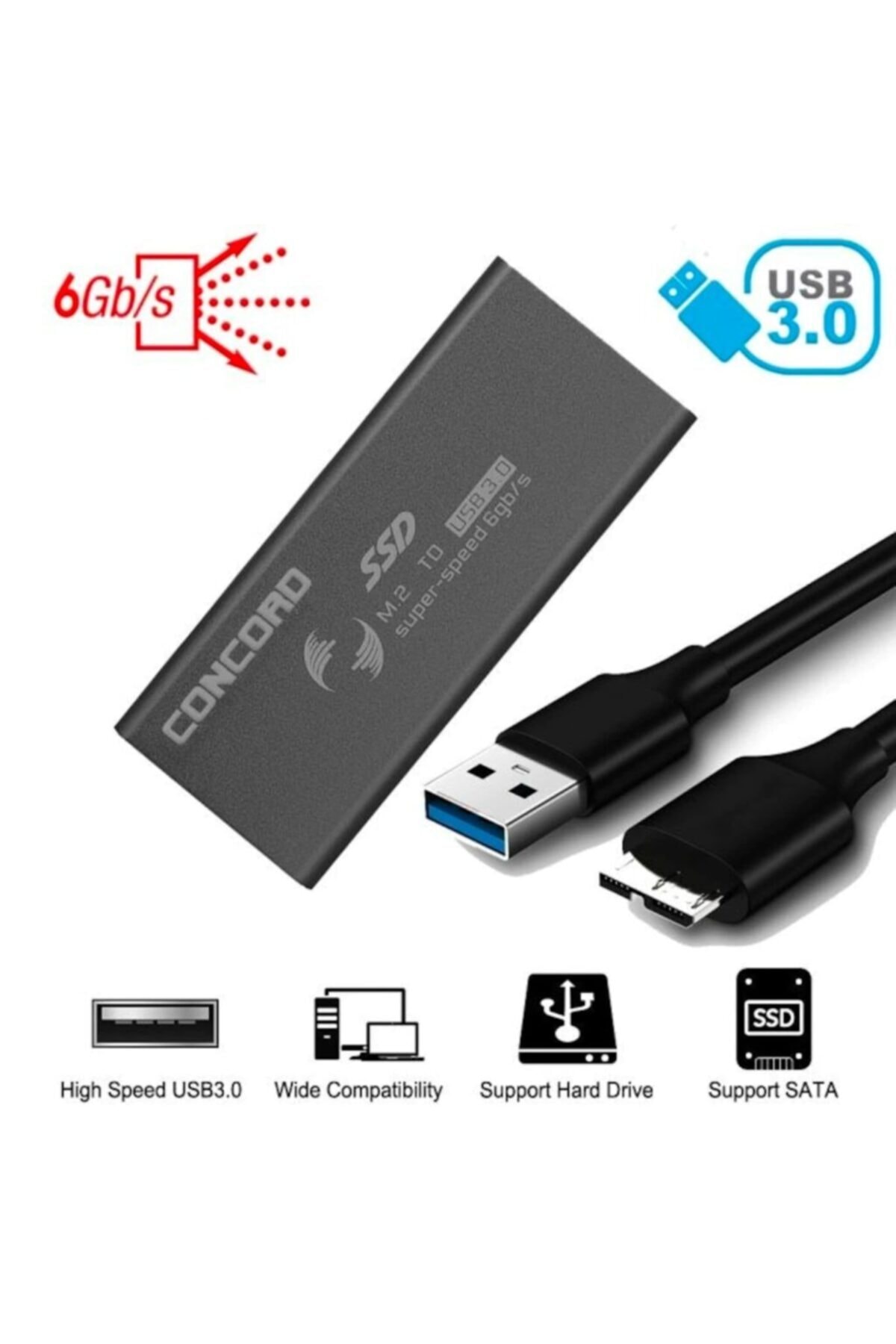 OZAH M2 Sata Ngff To Usb 3.0 Harddisk Kutusu Concord C-898