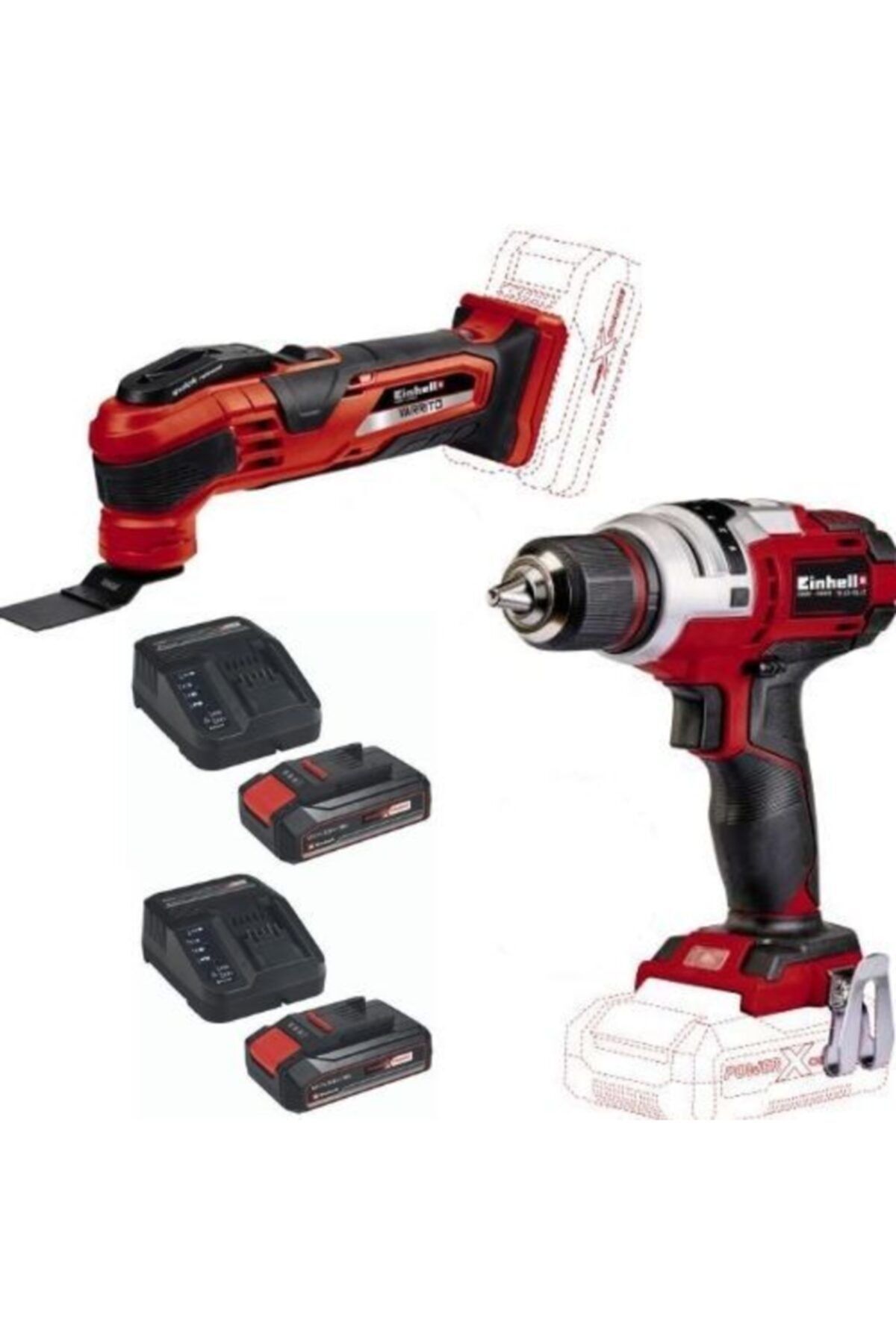 Einhell Varrito Raspalama Makinesi Te-cd 18 Li E Vidalama Matkap 2x2.5ah Akülü Set
