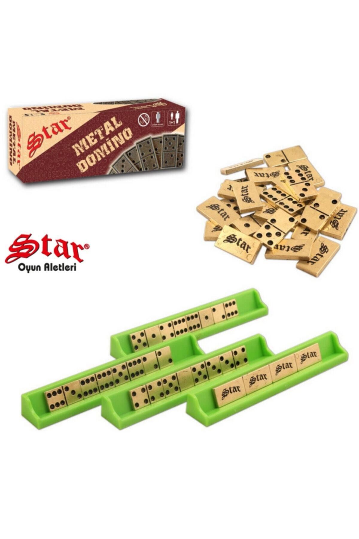 Star Okey Star Domino Zamak Büyük Boy Domino Oyun Seti Metal Domino Taşı Seti Metal 1. Kalite Metal Domino