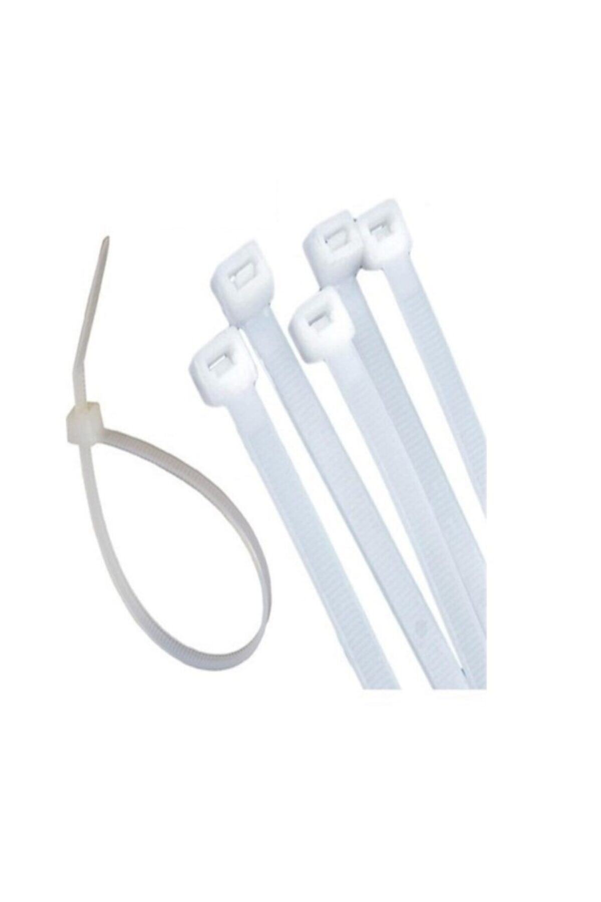 Sgs 2x100 Adet 3.6x300 Mm Beyaz Cırt Kelepçe Kablo Bağı Klips 200 Adet