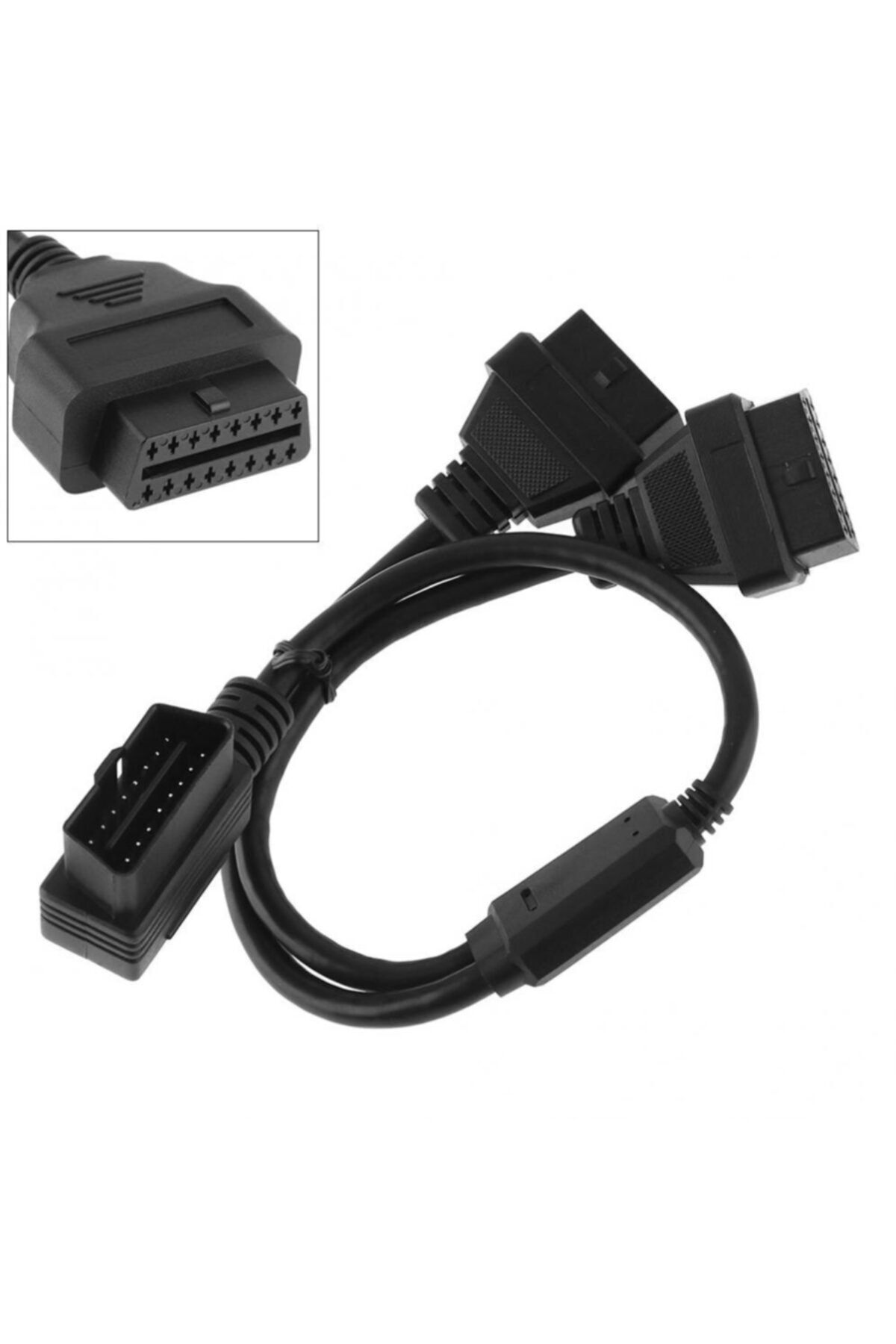 Streak Obd2 Araç 16 Pin 1 Erkek 2 Dişi Çoklayıcı Uzatma Bağlantı Kablosu