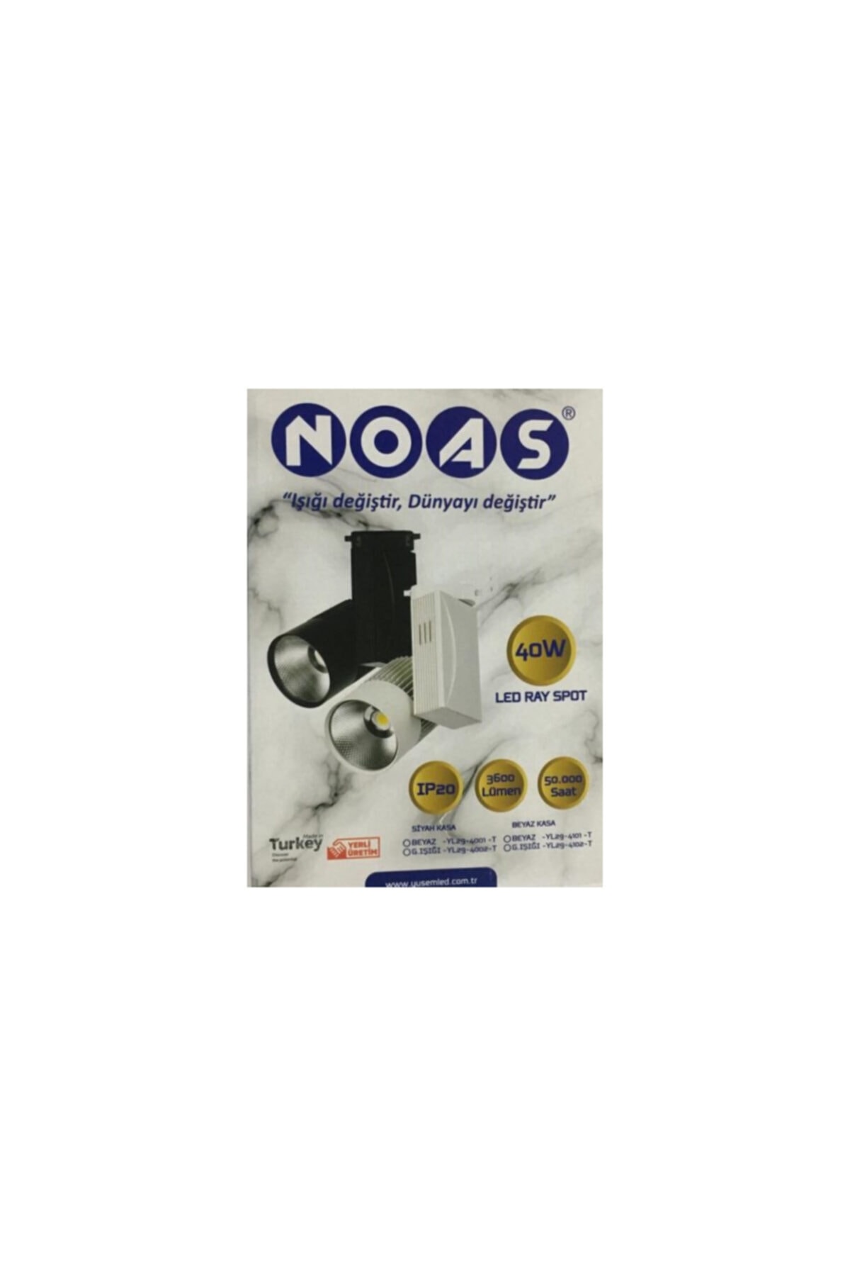 Noas Siyah Kasa Gün Işığı Ray Spot 40 W