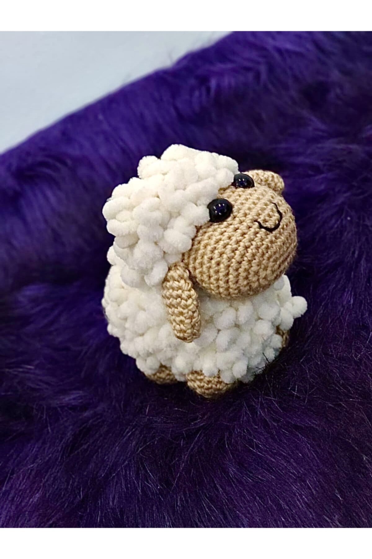 LİİNA Bebek Organik Örgü Amigurumi Oyuncak Kuzu