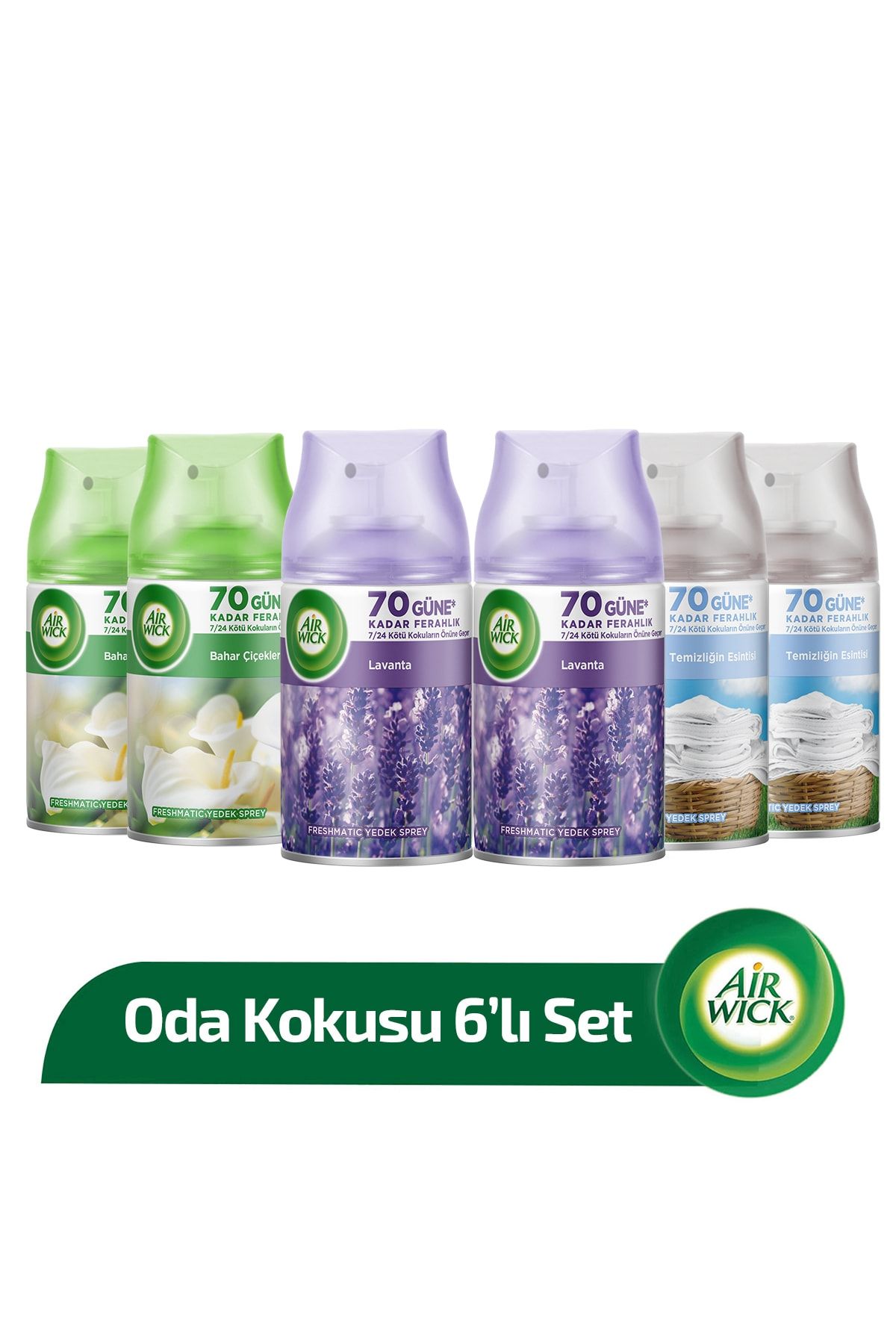 Air Wick Oda Kokusu Freshmatic Makine Yedek Spreyi 6 Al 4 Öde 6x250 ml