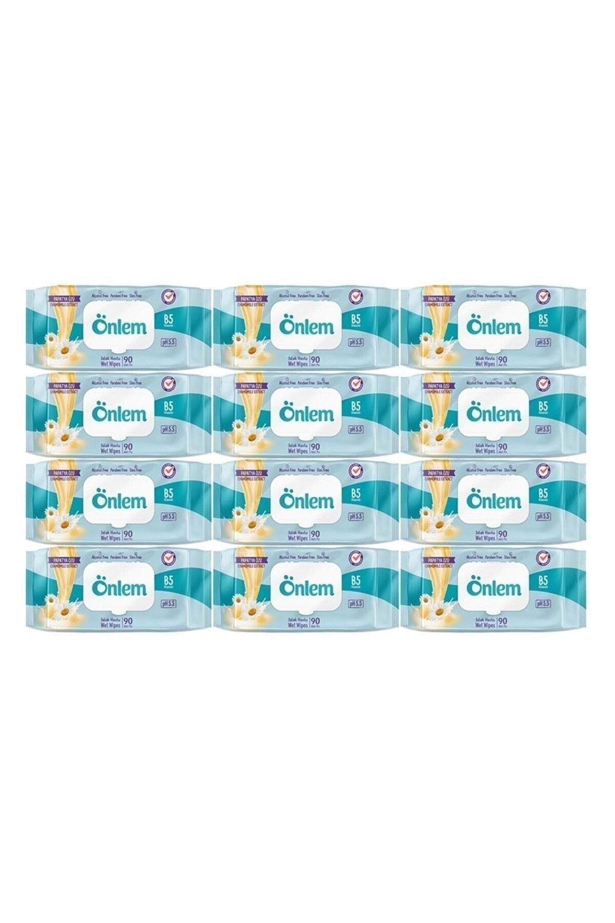 ÖNLEM Papatyalı Islak Havlu 90x12 1080 Yaprak