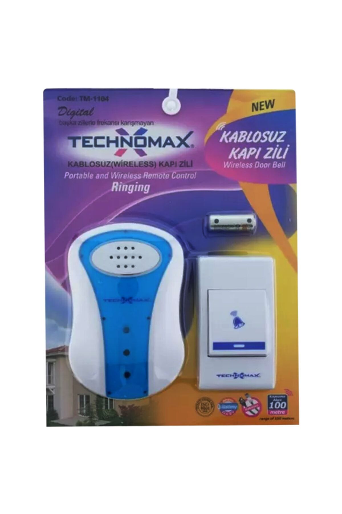 MERTER Technomax Tm-1101 Metalik * Tm-1104/1100/1102/1103 Kablosuz Zil - Çok Frekanslı *