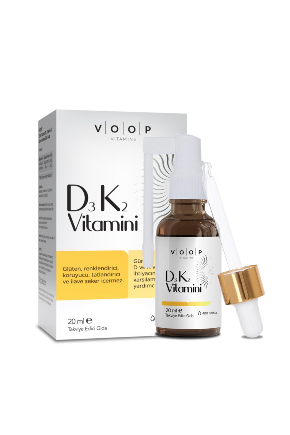 VOOP Vitamin D3K2 Sprey-Damla 20 ml