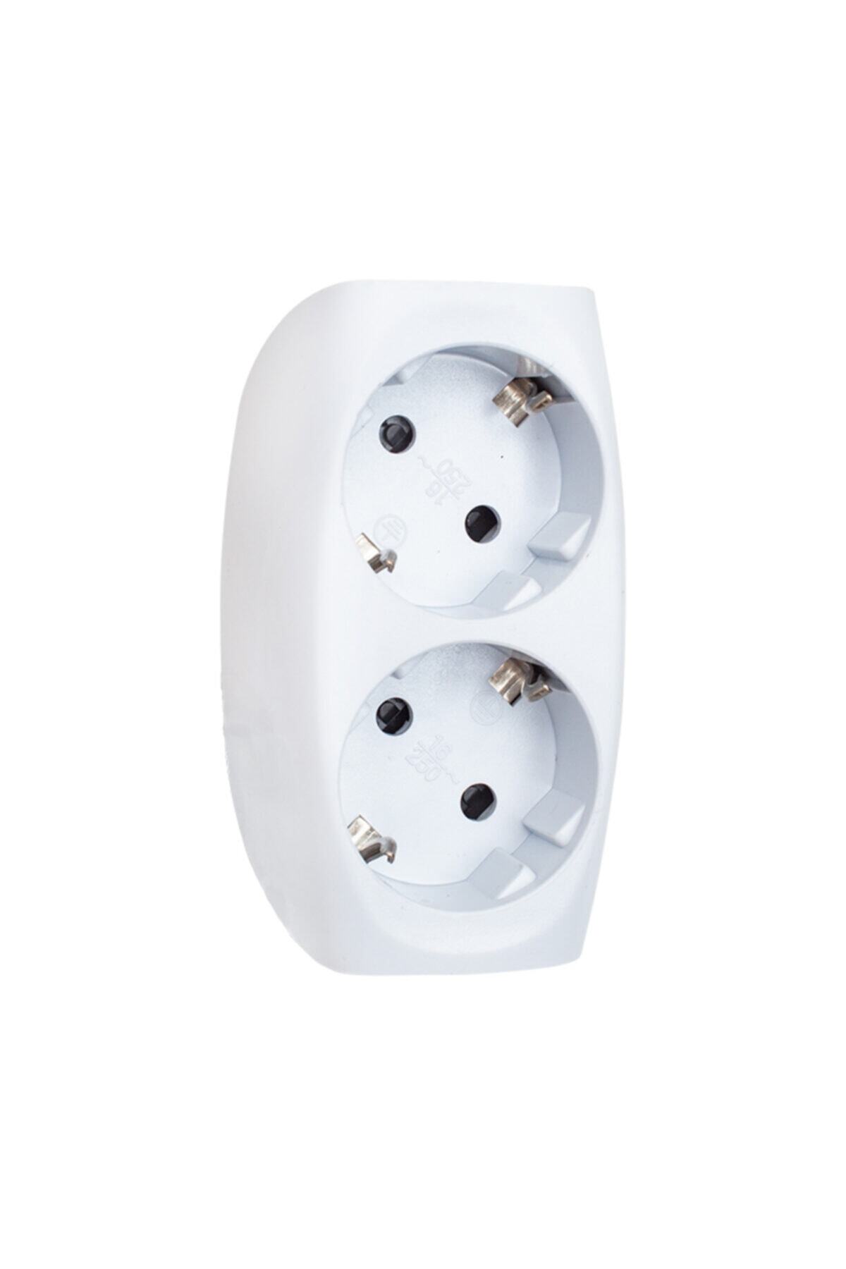 Powermaster 16a-3500w Topraklı Ikili Golyat Sıva Üstü Fiş Priz ( 99 X 159 Mm )