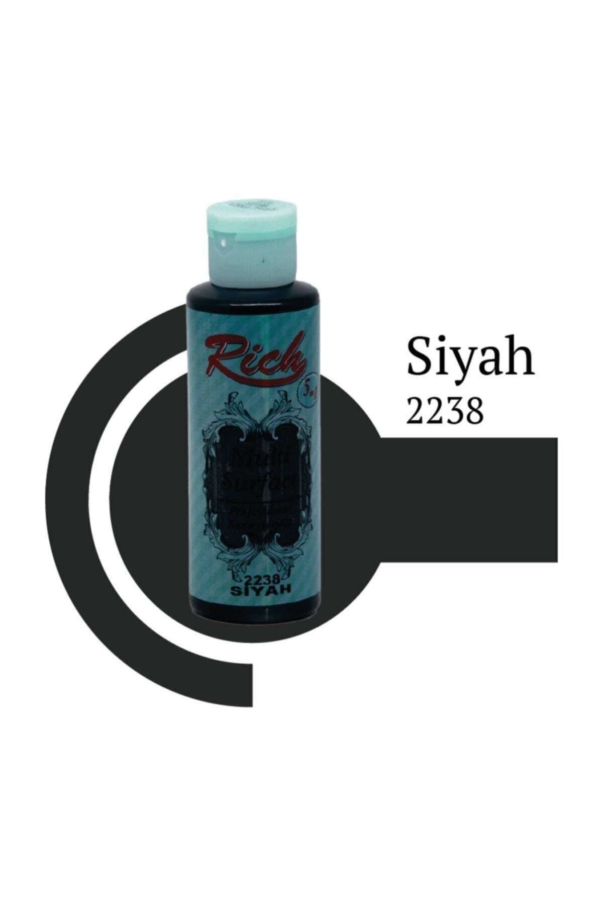 BRich Rich Multi Surface Siyah (120 CC) Her Yüzey Için Akrilik Boya